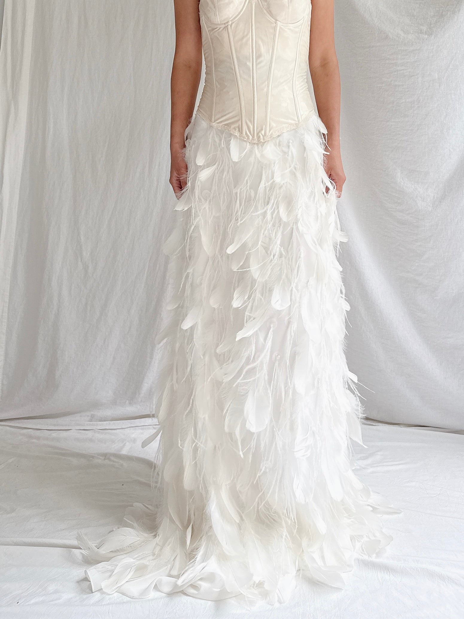 Vintage Feather Skirt - S