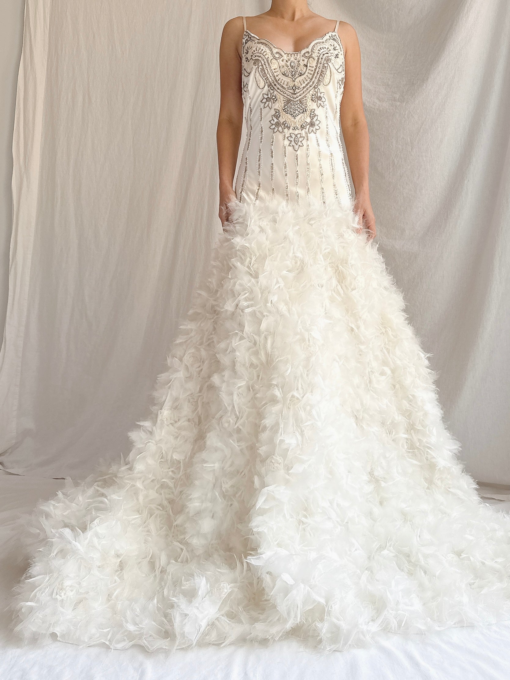 Vintage Sue Wong Ruffled Gown - M/8