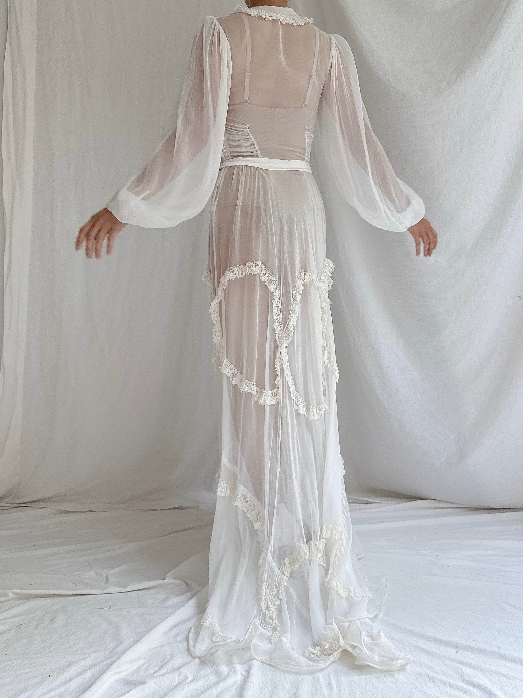 1930s Gauze Net Gown - XXS