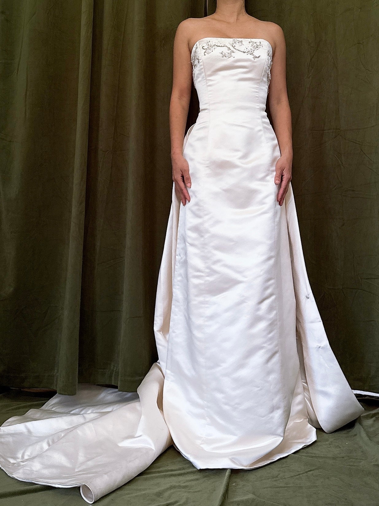 1990s Ulla-Maija Silk Strapless Gown - M
