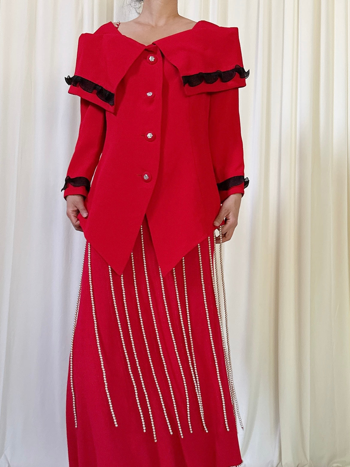 Vintage Claodia B Red Jacket - M