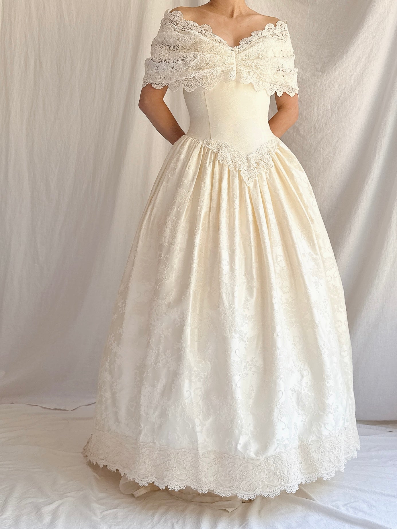 Vintage Brocade Dropped Waist Dress - XXS/0