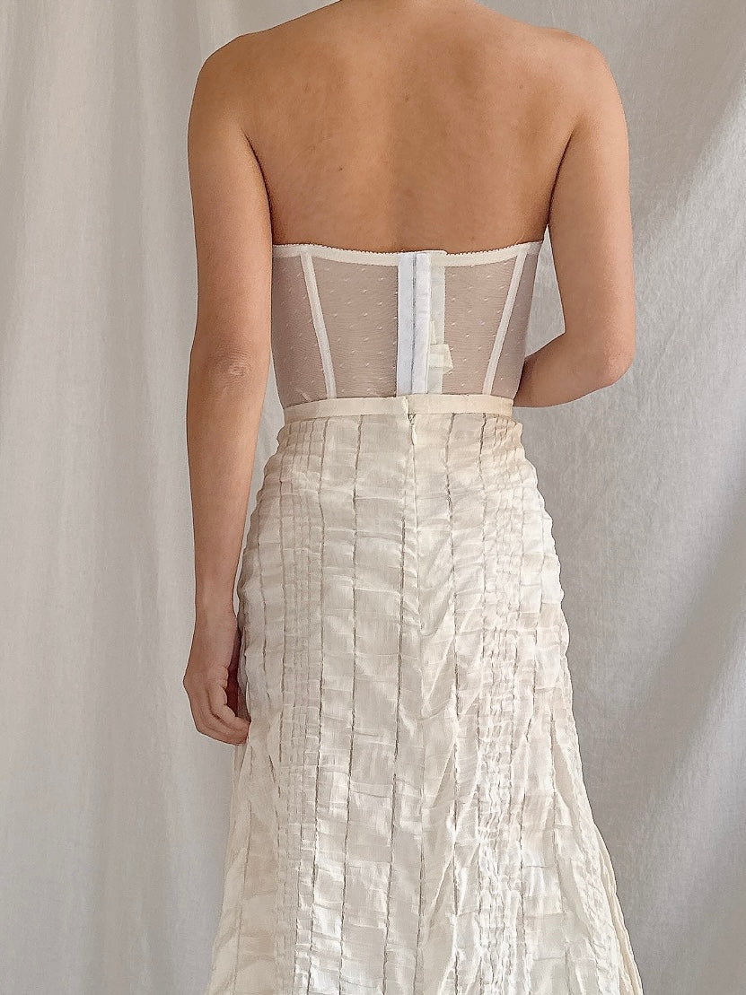 RARE Vintage VS Embroidered Bustier - 34C/36B