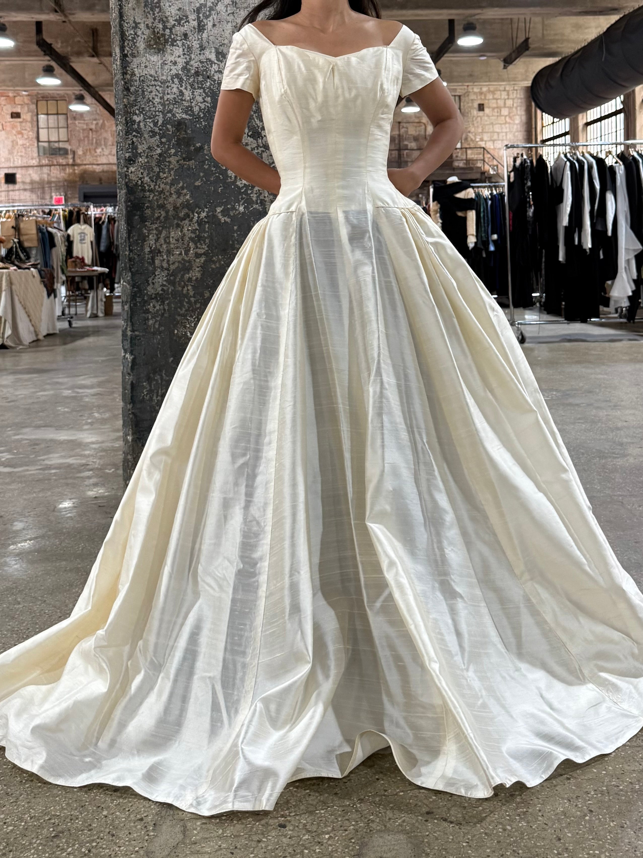 1950s Silk Gown - S