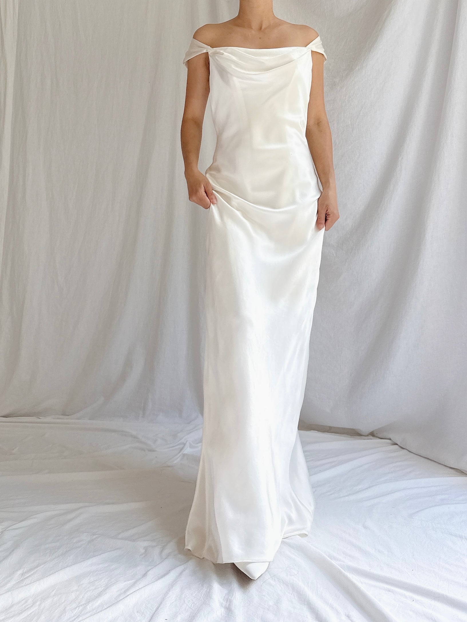 1990s Galina Satin Dress - S/4