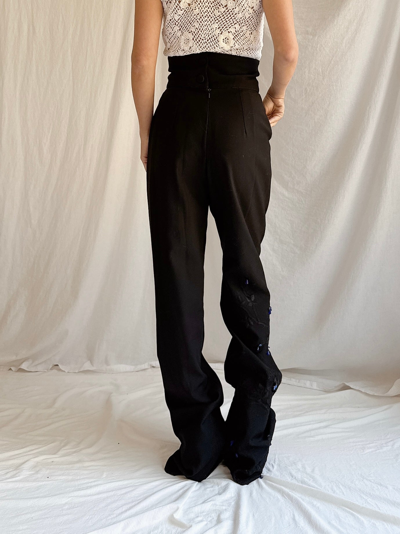 Vintage Angelo Mozzillo Italy Wool Trousers - S/IT 42