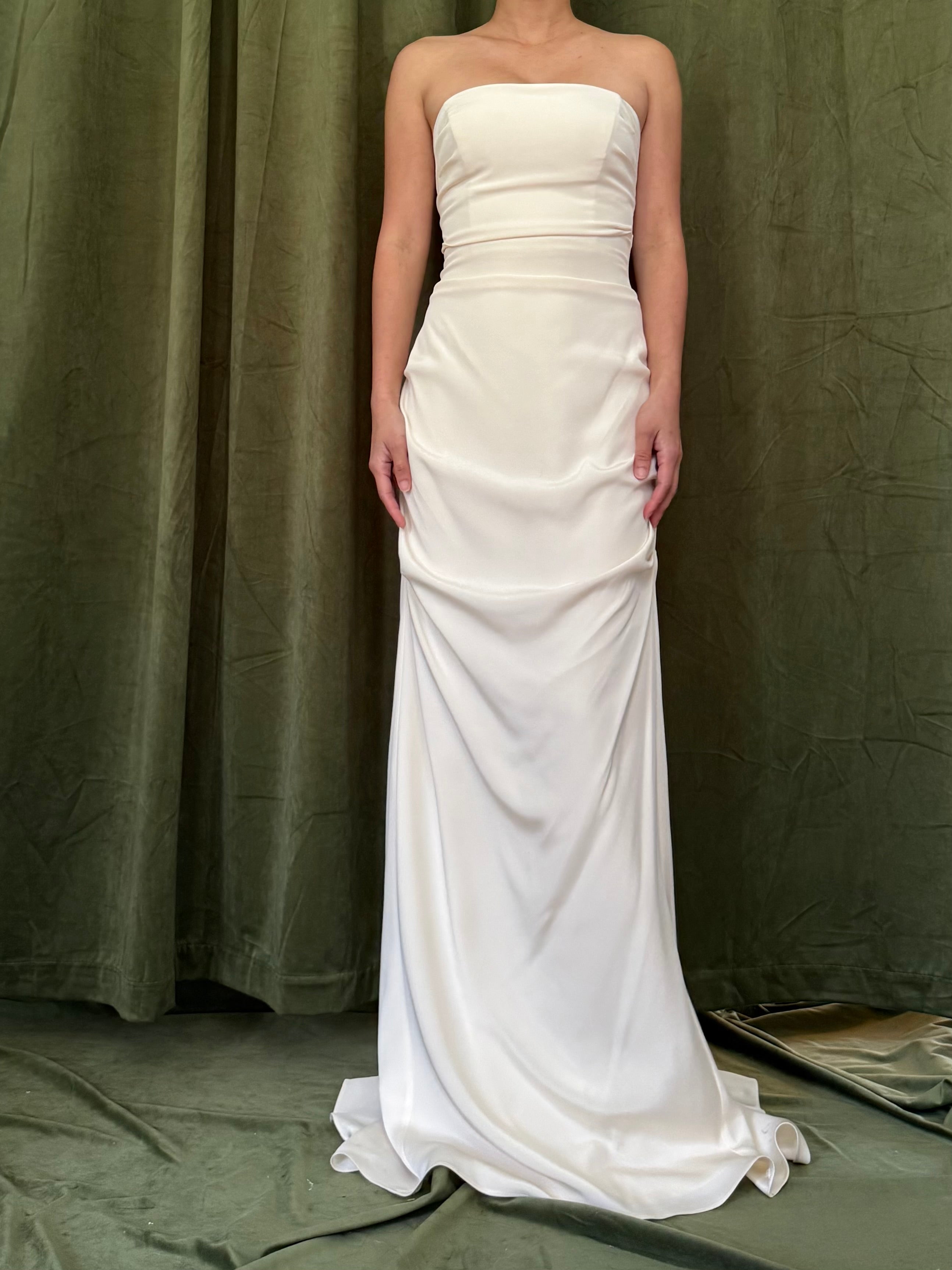 Vintage Ruche Silk Spandex Gown - XS/2