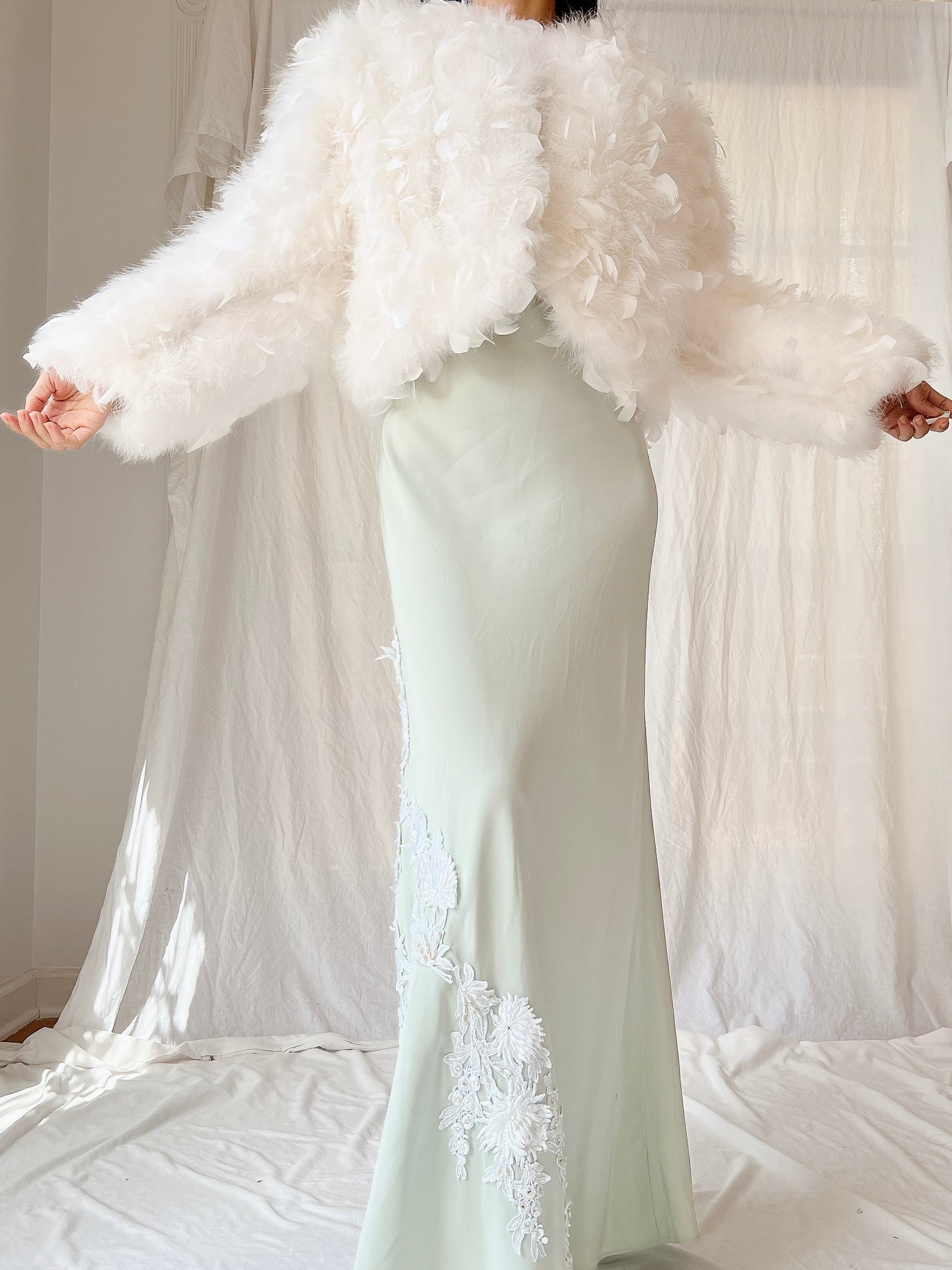 Vintage Feather Jacket - S/M