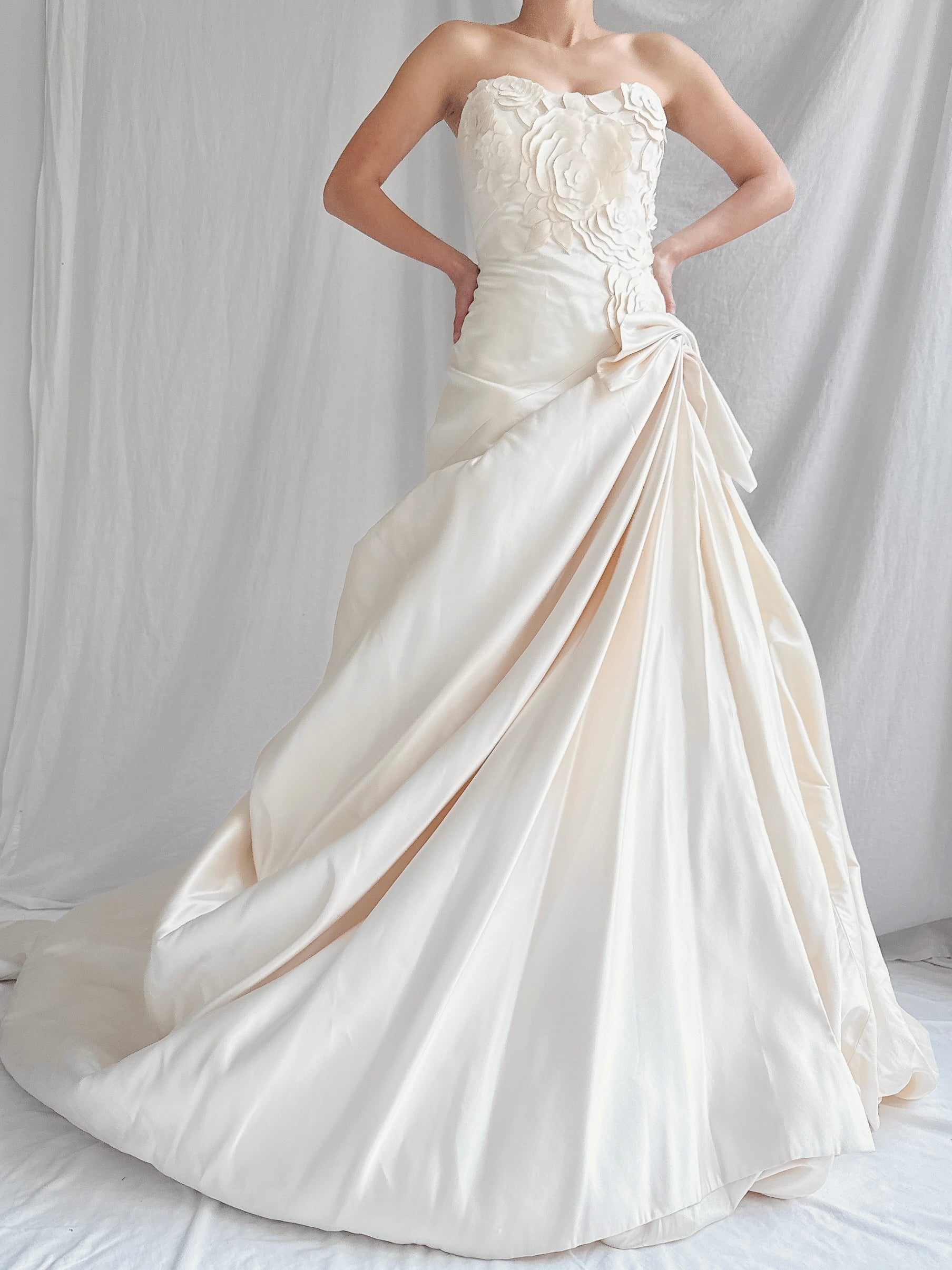 Vintage Ulla Maija Silk Draped Gown - S/6