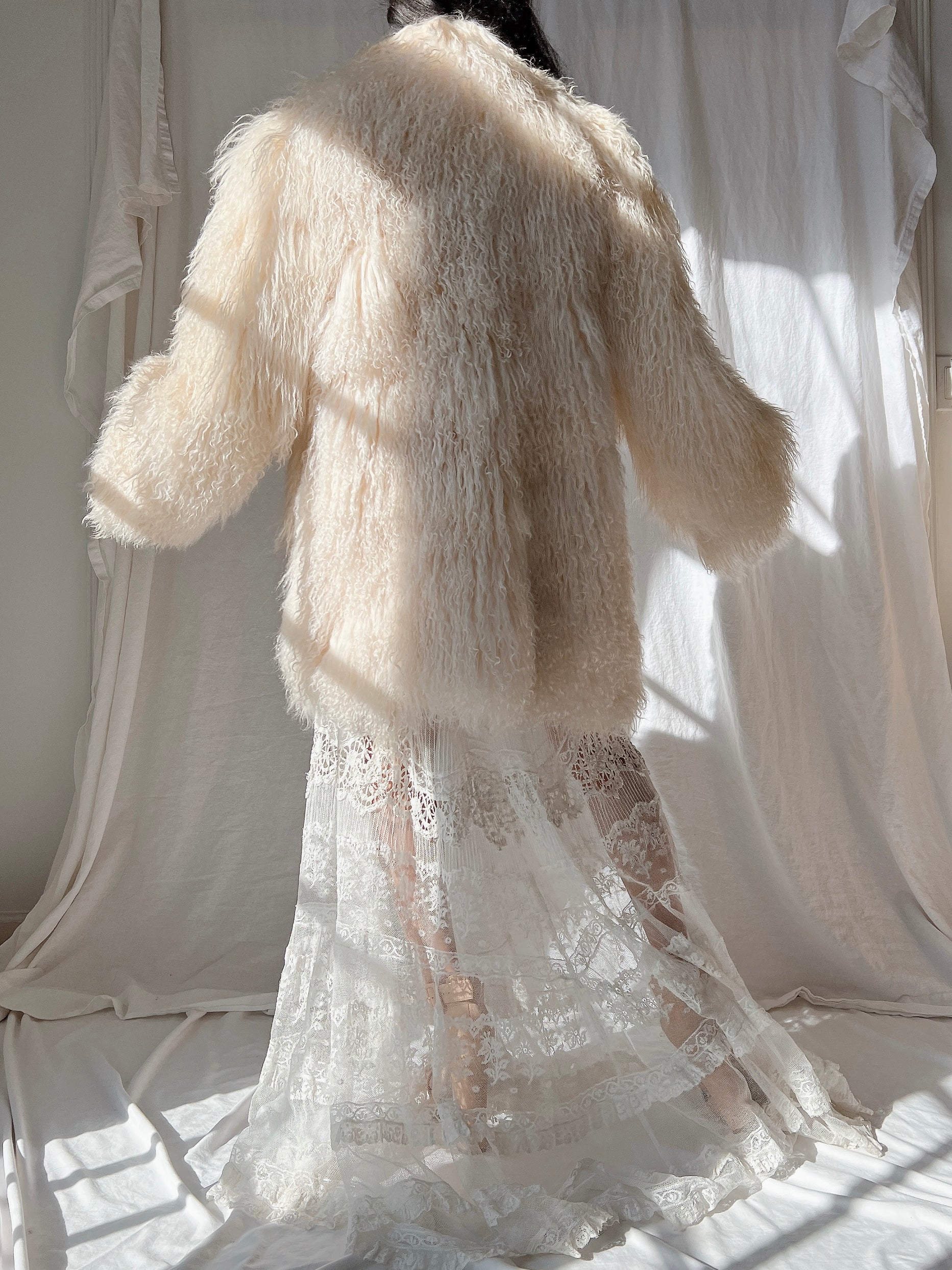 1970s Mongolian Sheared Shaggy Coat - M
