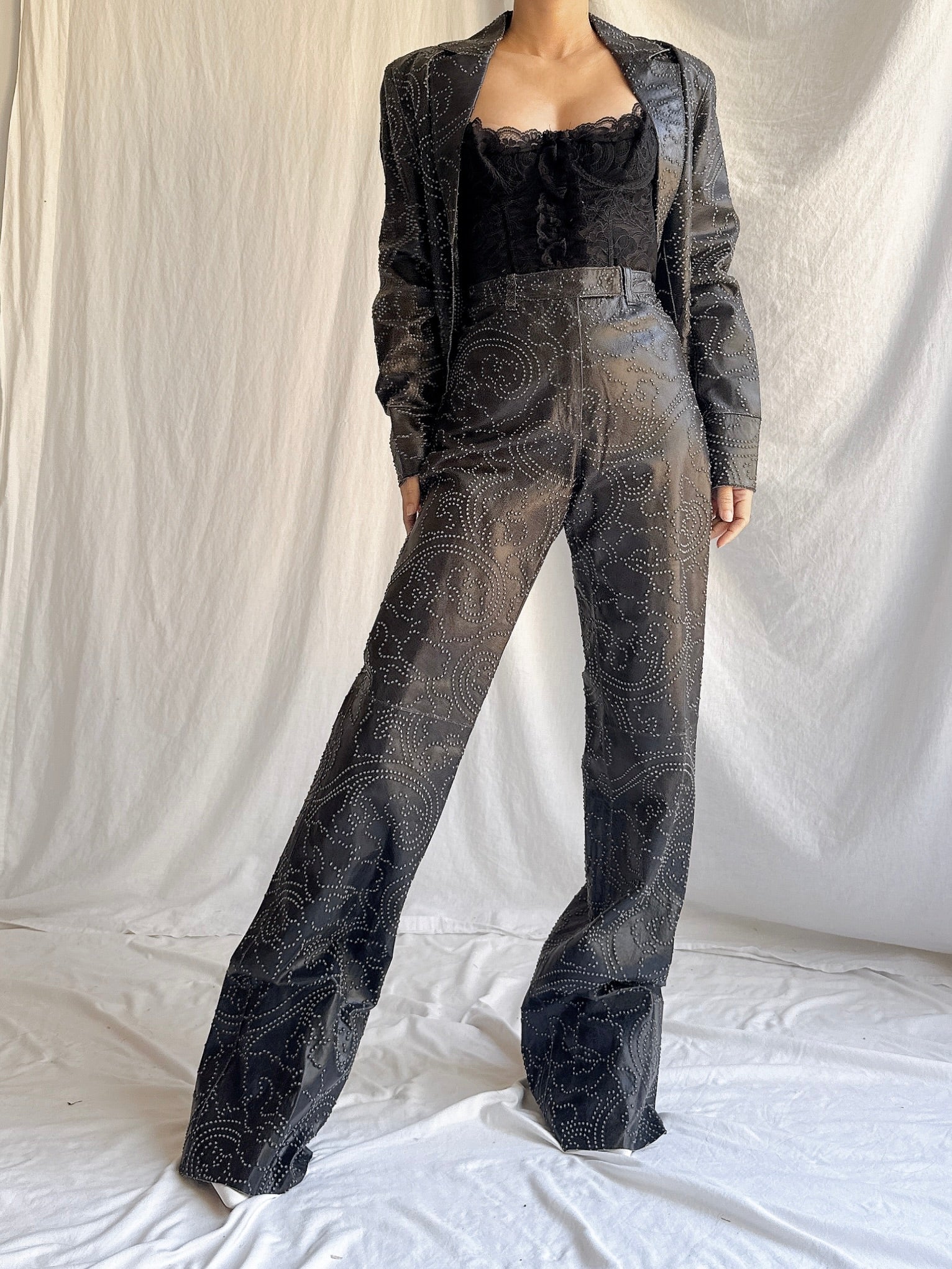 Vintage Estrella Spain Textured Leather Set - S/M/44/US 8