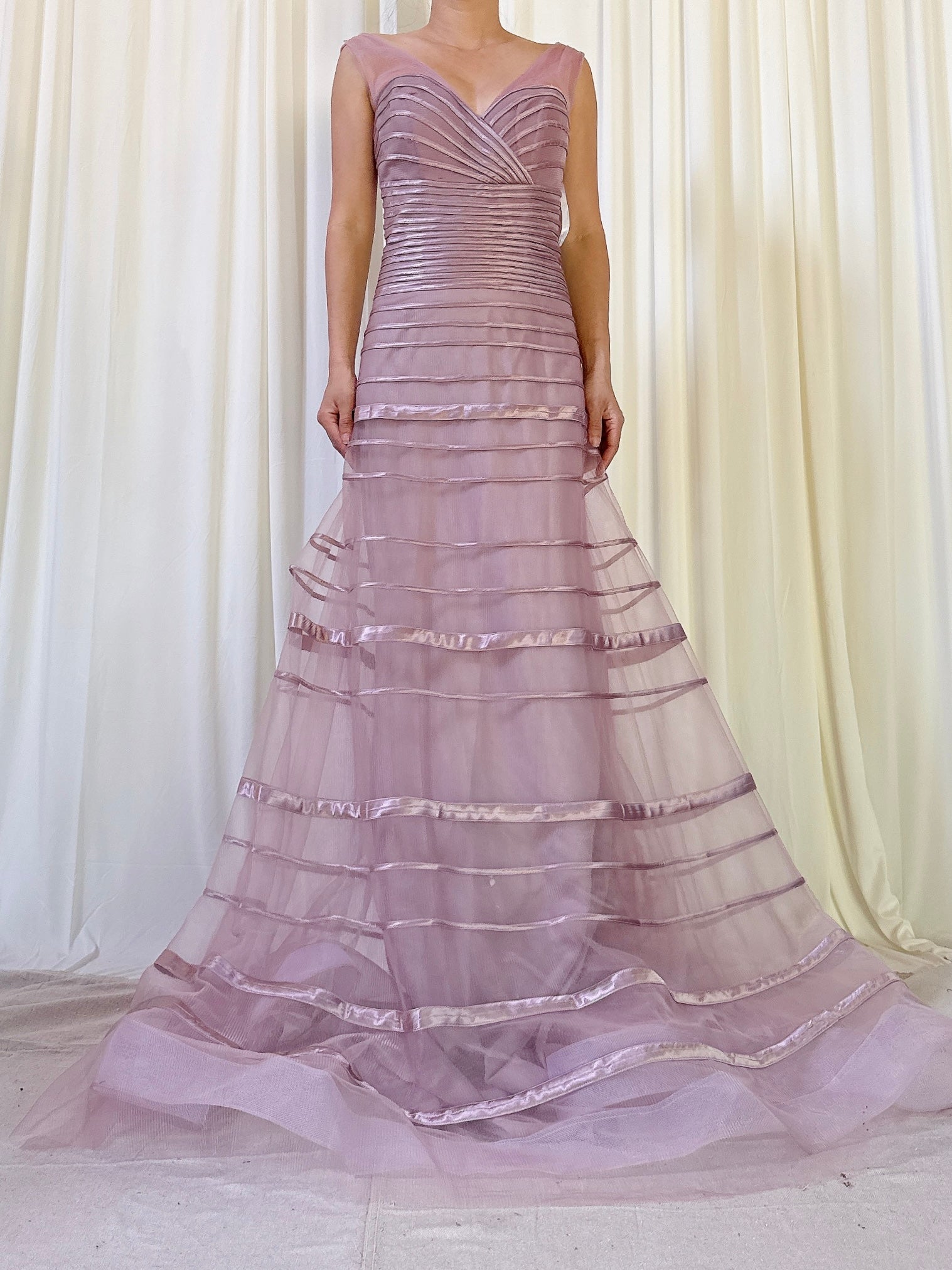 Vintage Purple tulle Montage Dress - L/12