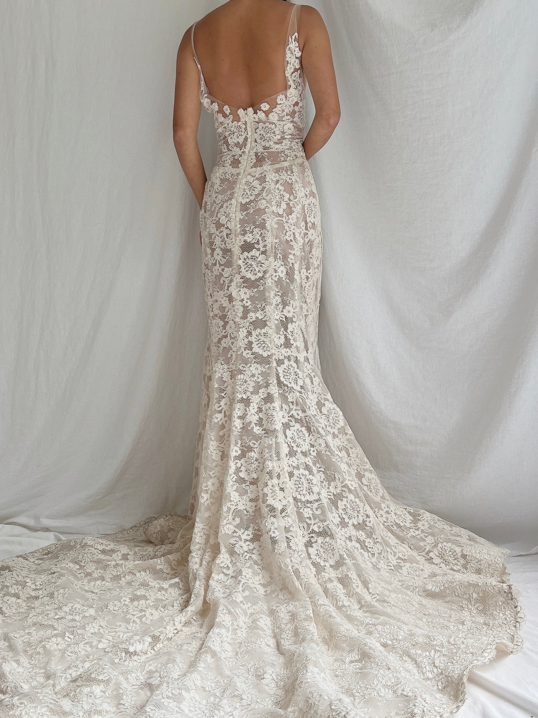 Liancarlo Couture Sheer Lace Gown - 6
