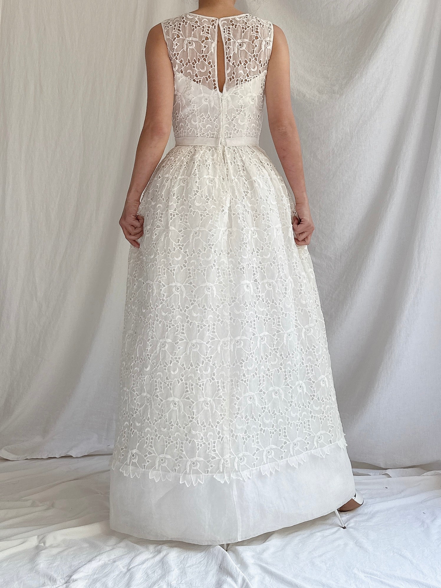 1960s Organza Cutout Gown - XXS