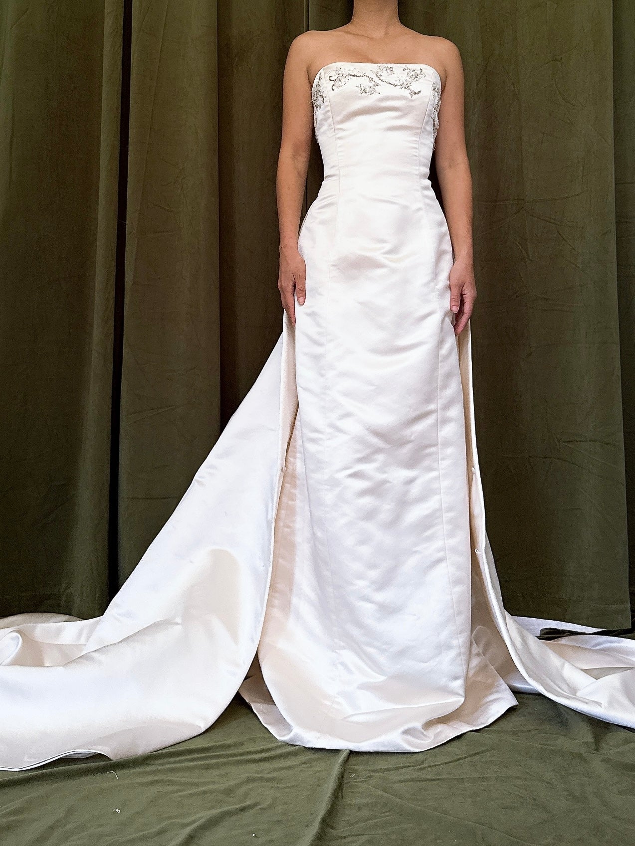 1990s Ulla-Maija Silk Strapless Gown - M