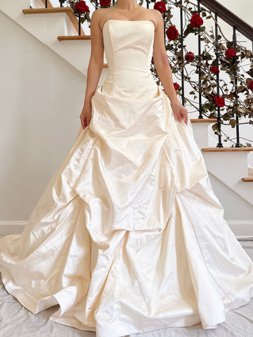 00 Marisa Silk Draped Gown - 35B/29W/58L from shoulders