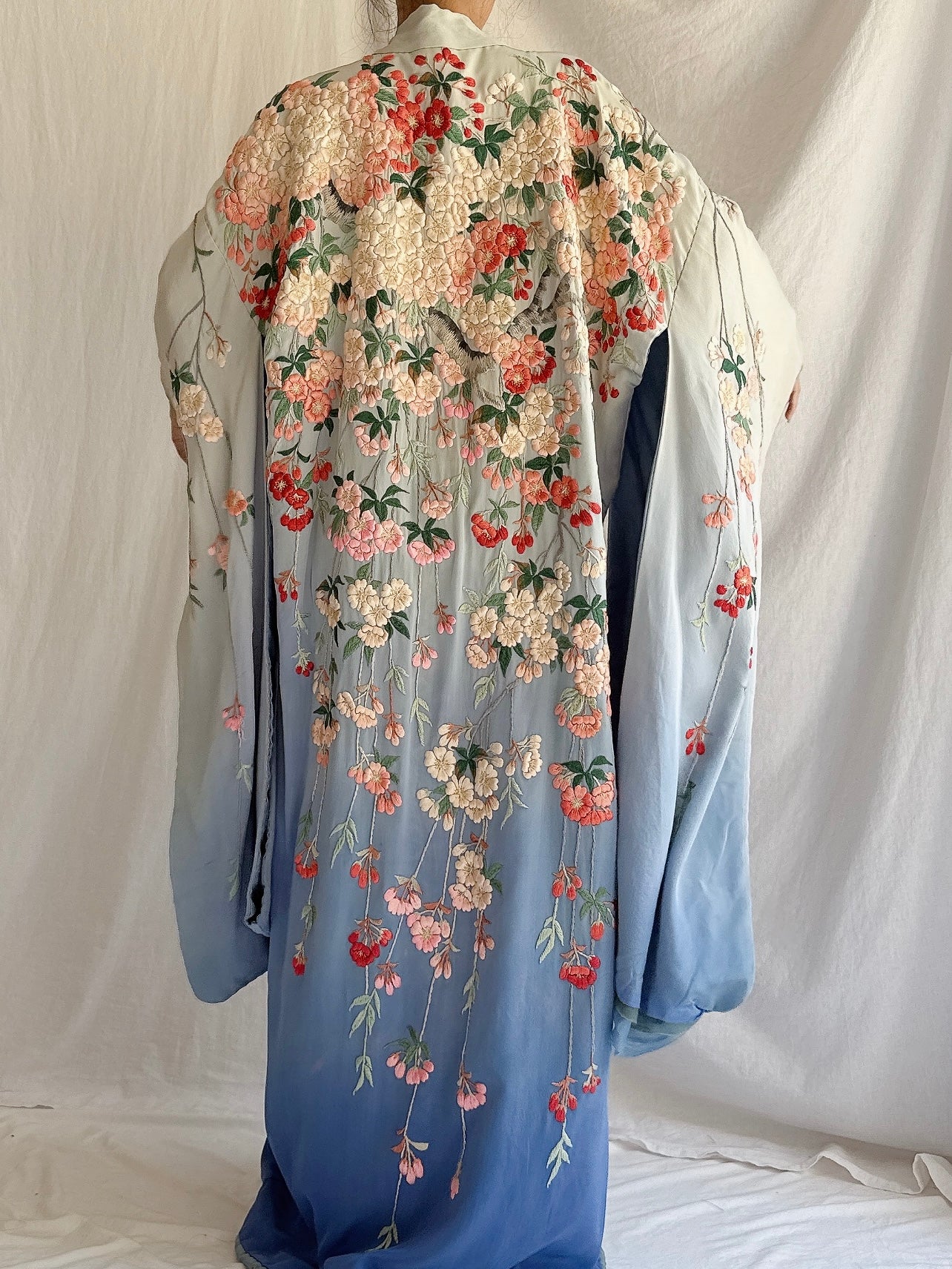 Antique Ombre Cherry Blossom Kimono - OSFM
