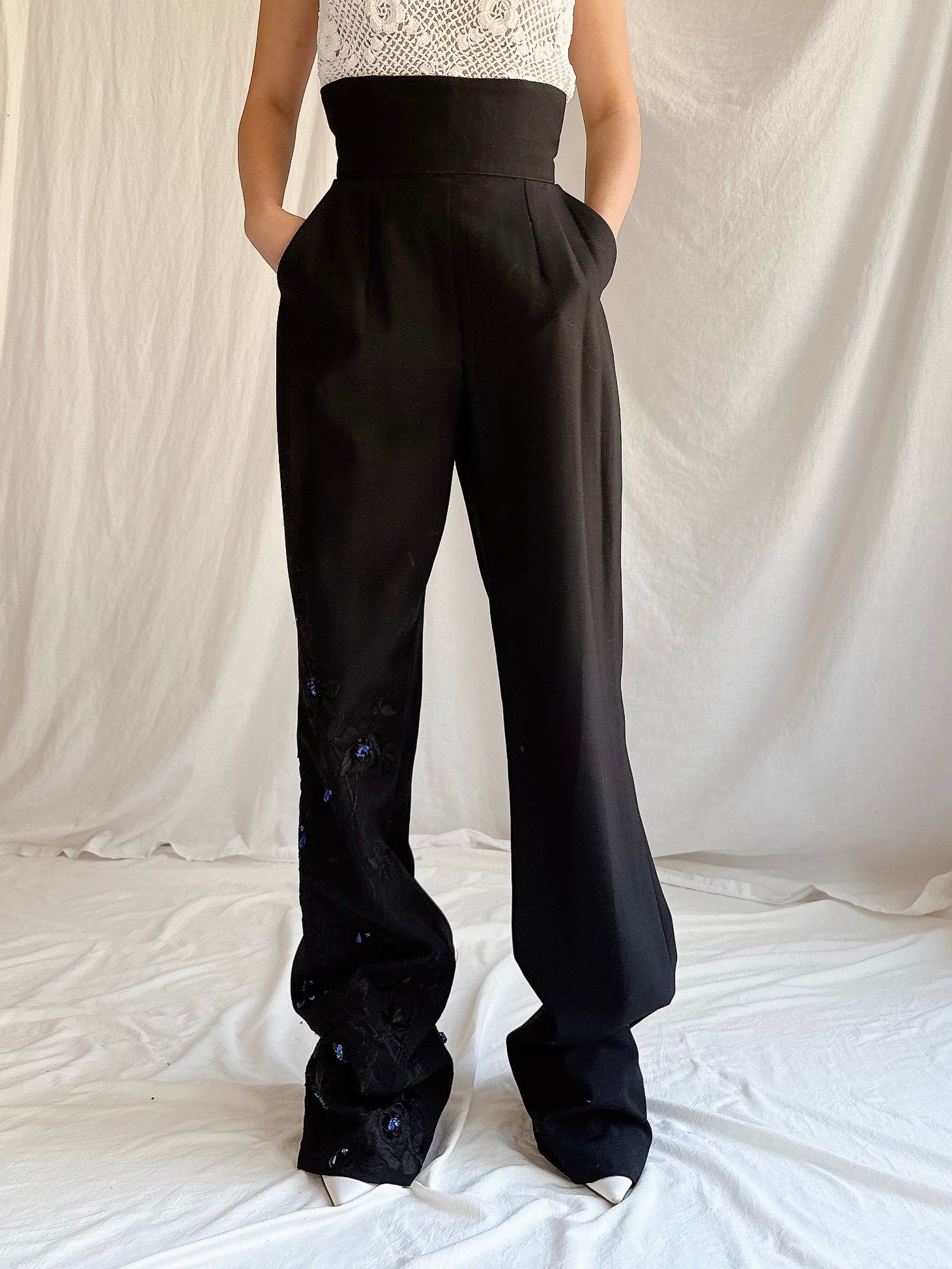 Vintage Angelo Mozzillo Italy Wool Trousers - S/IT 42