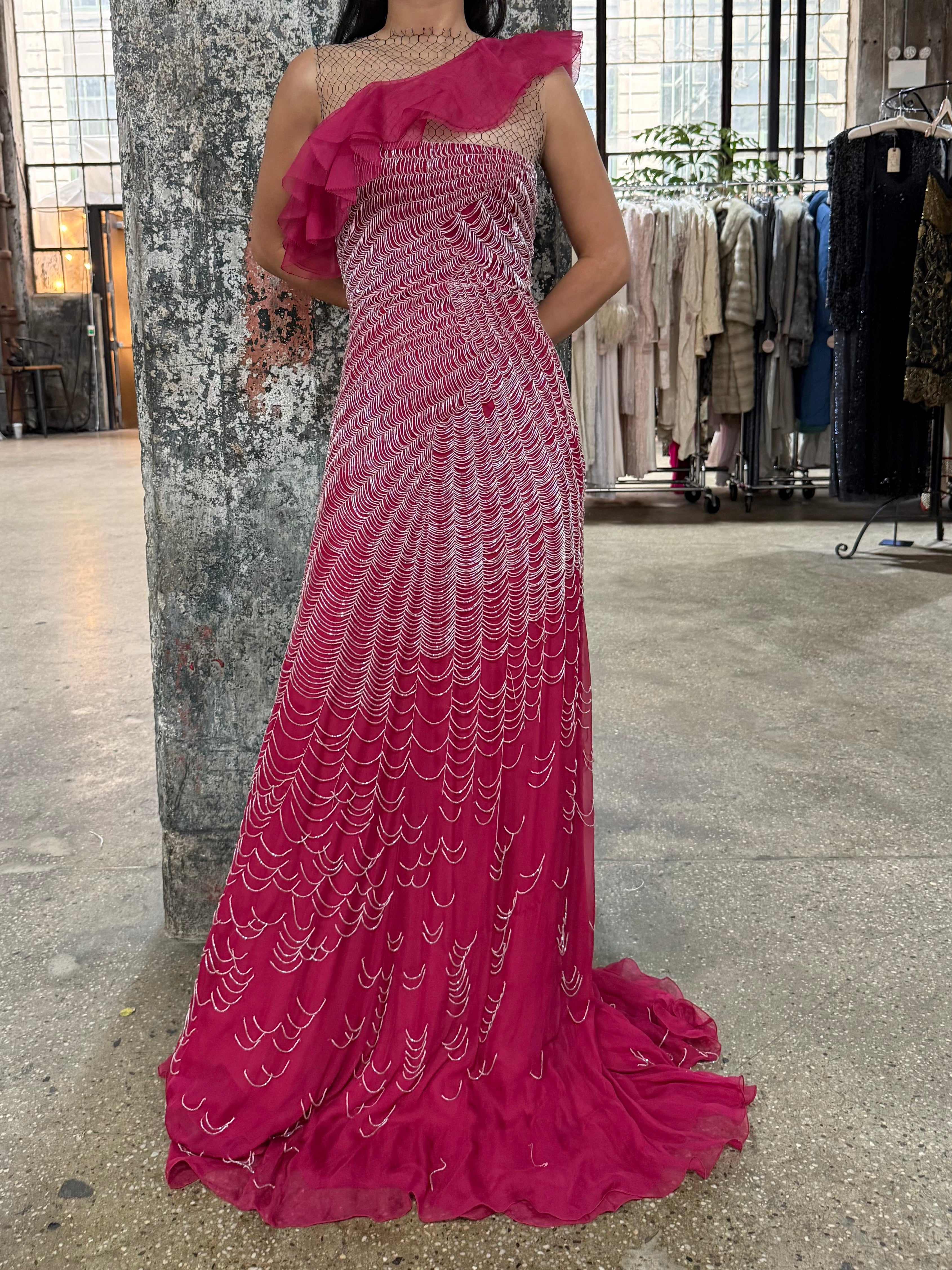 Vintage Valentino Silk Gown - S