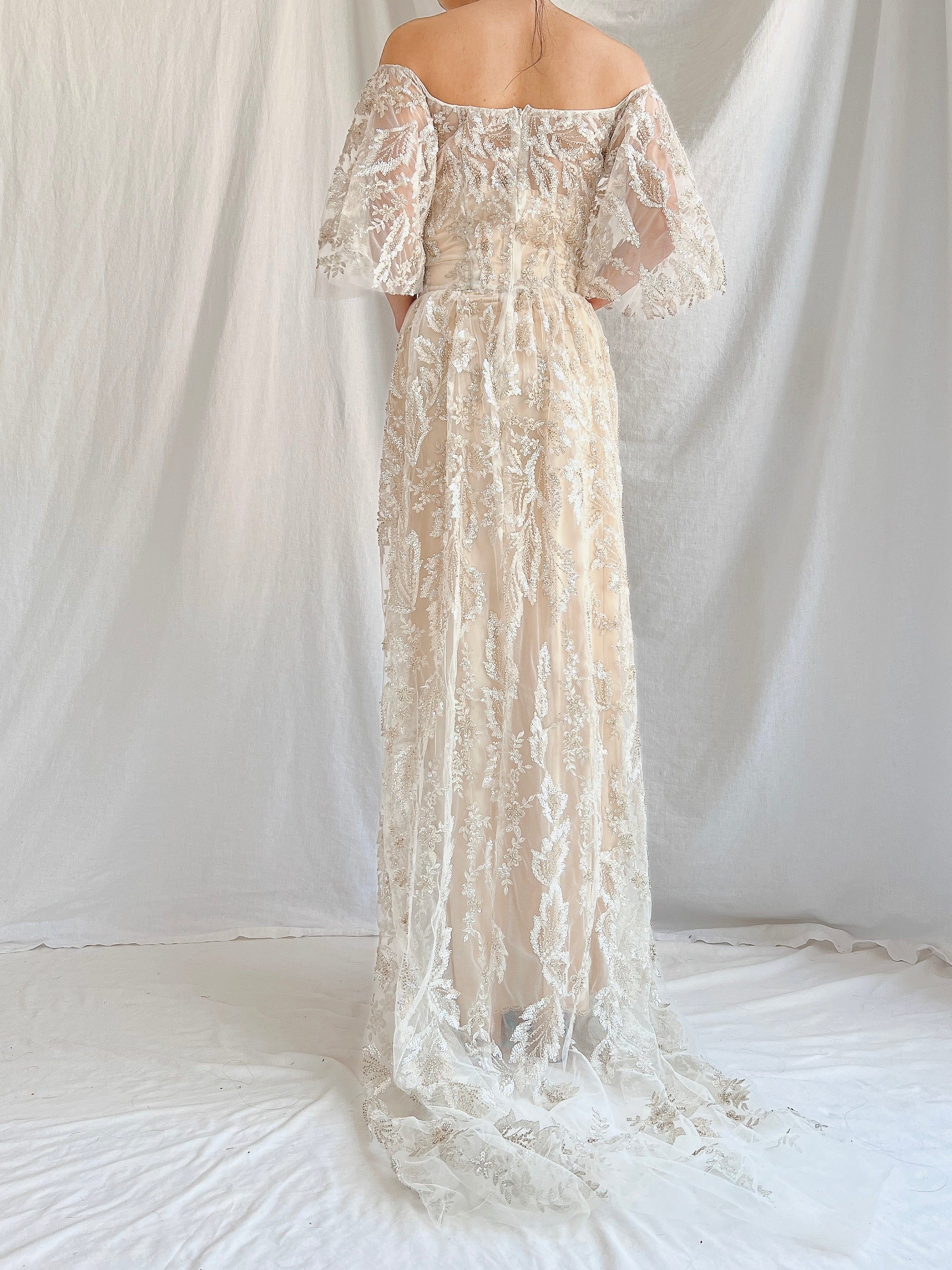 Beaded Off-the-Shoulder Gown - S/4/6