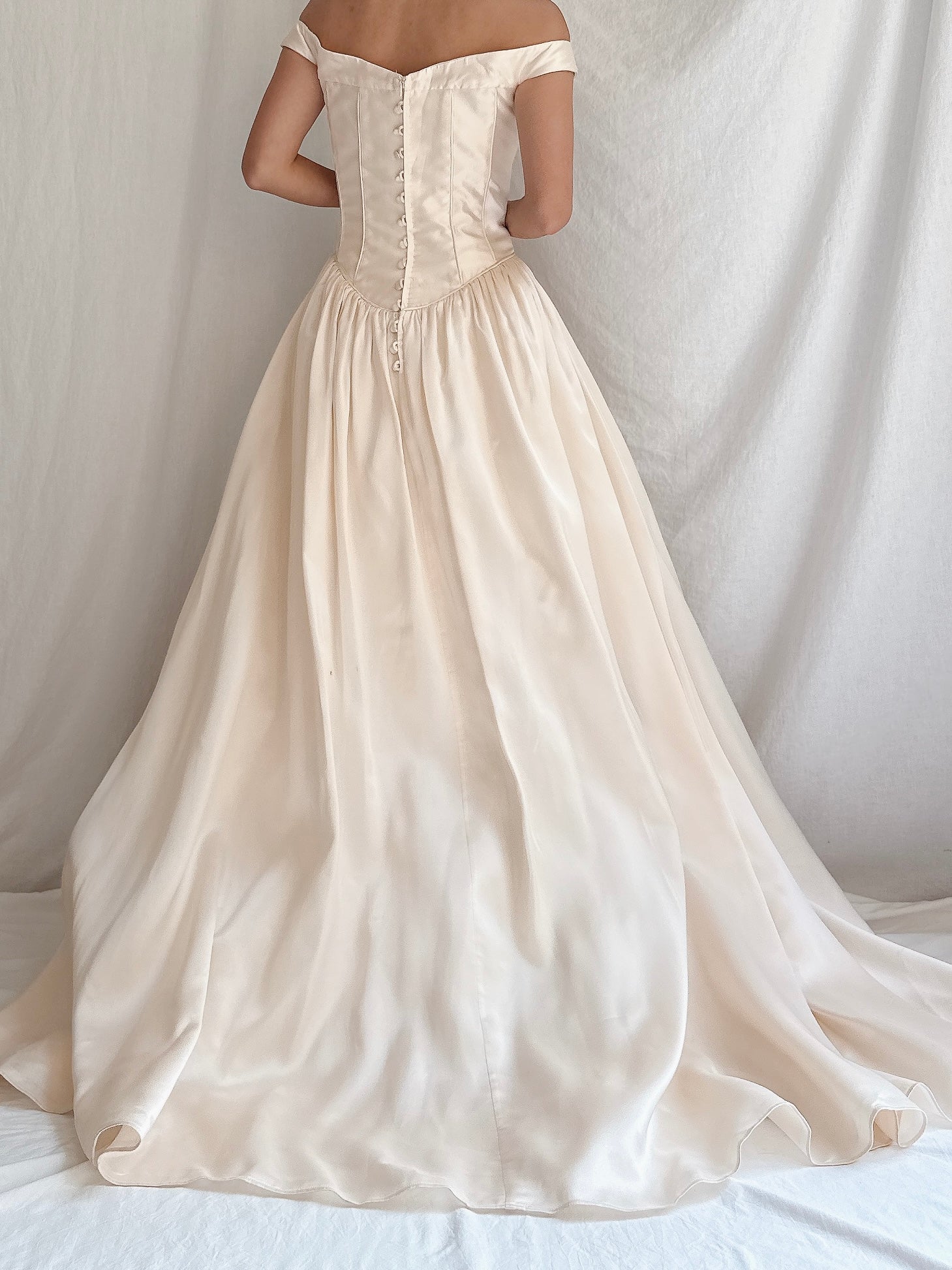 Vintage Aimee Atelier Silk Bustier Dress - S/6