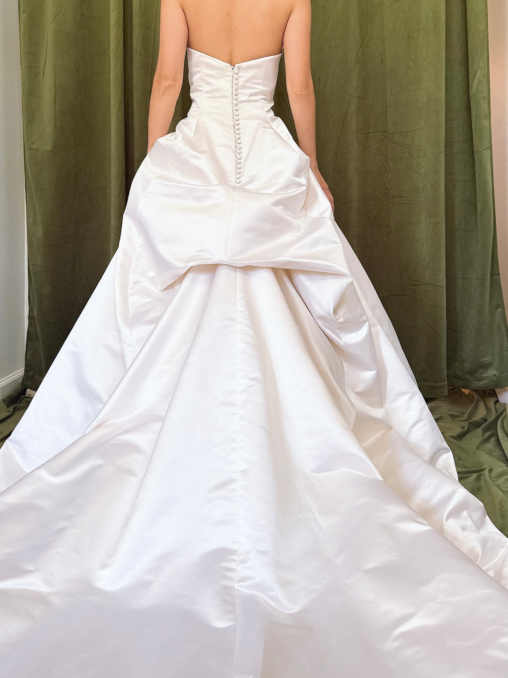 1990s Ulla-Maijia Silk Ruche Gown - M