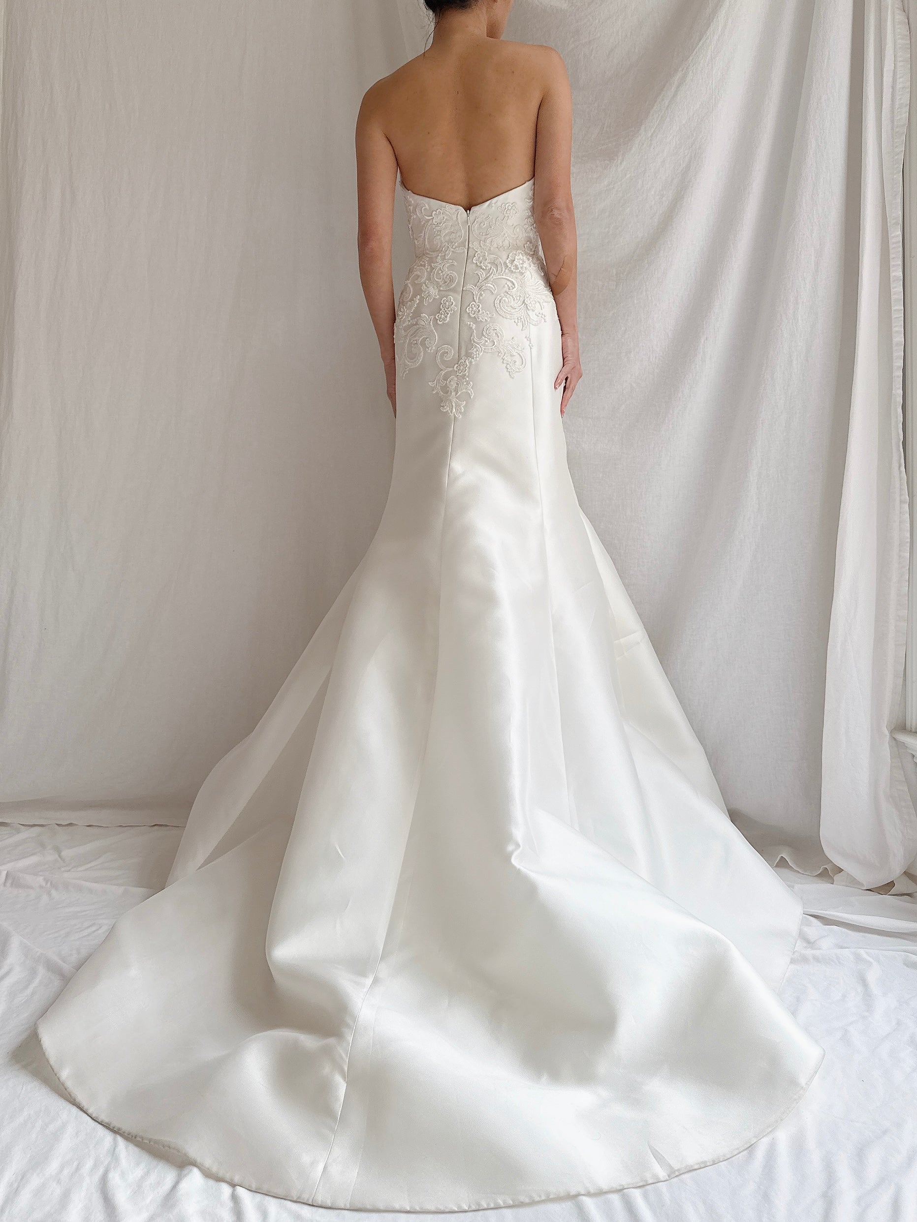 Liancarlo Couture Silk Mikado Strapless Dress - S/6