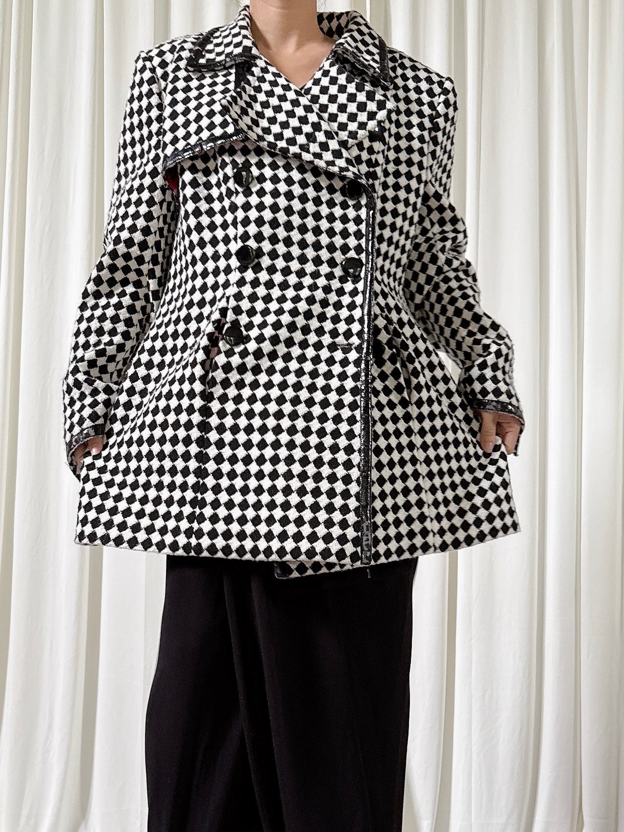 Vintage Solva Checkered Jacket - Size 44