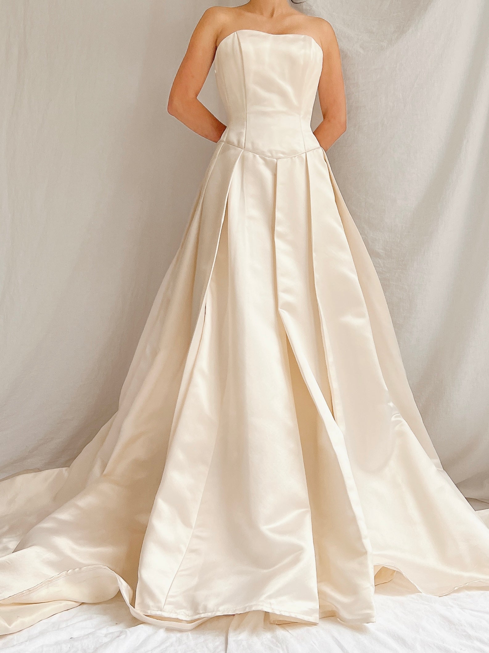 1990s Silk Charmeuse Corset Gown - S/4