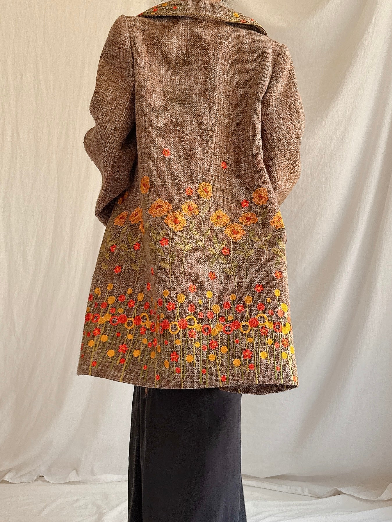 Vintage Cottonade Paris Embroidered Coat - M