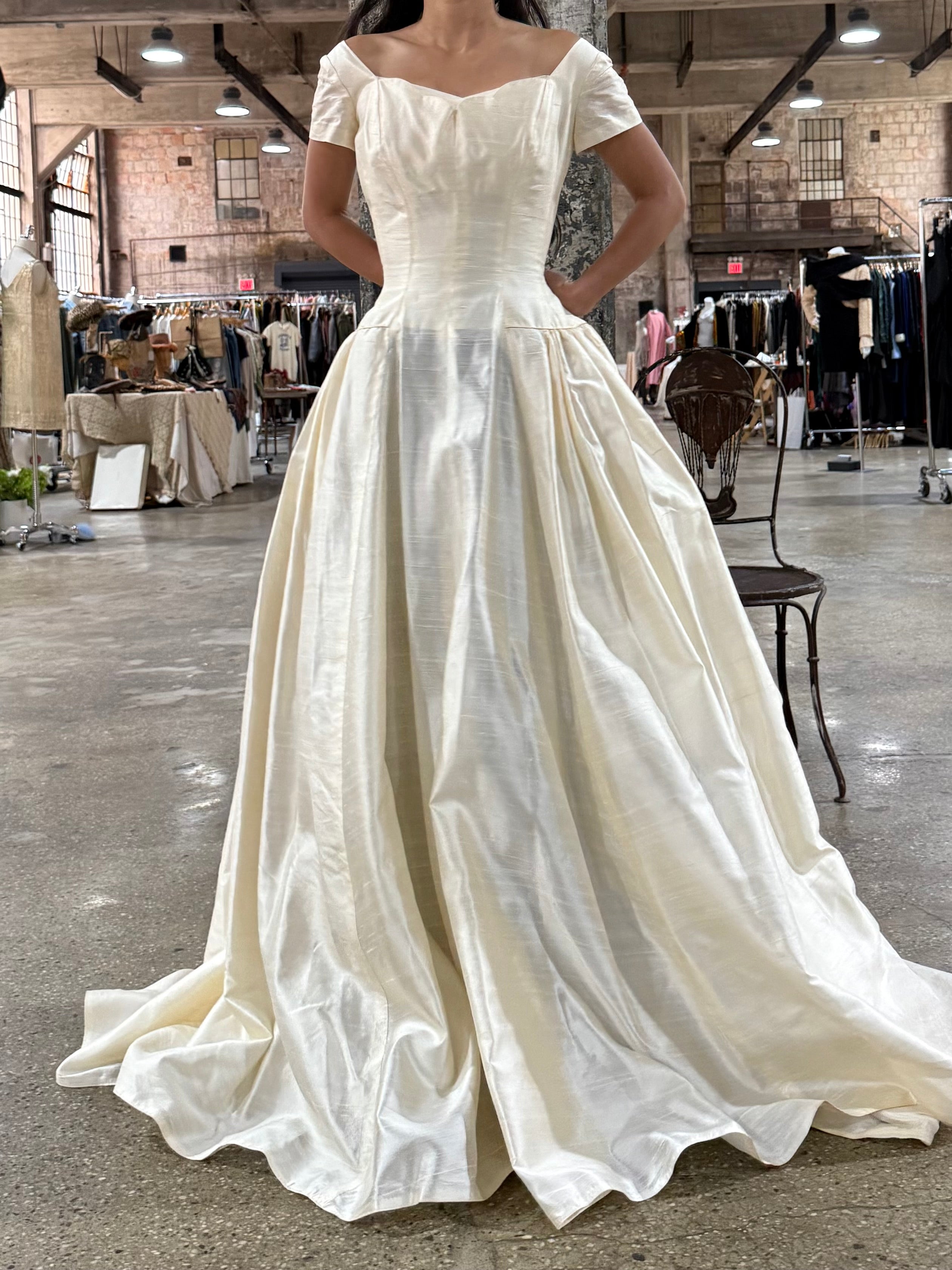 1950s Silk Gown - S