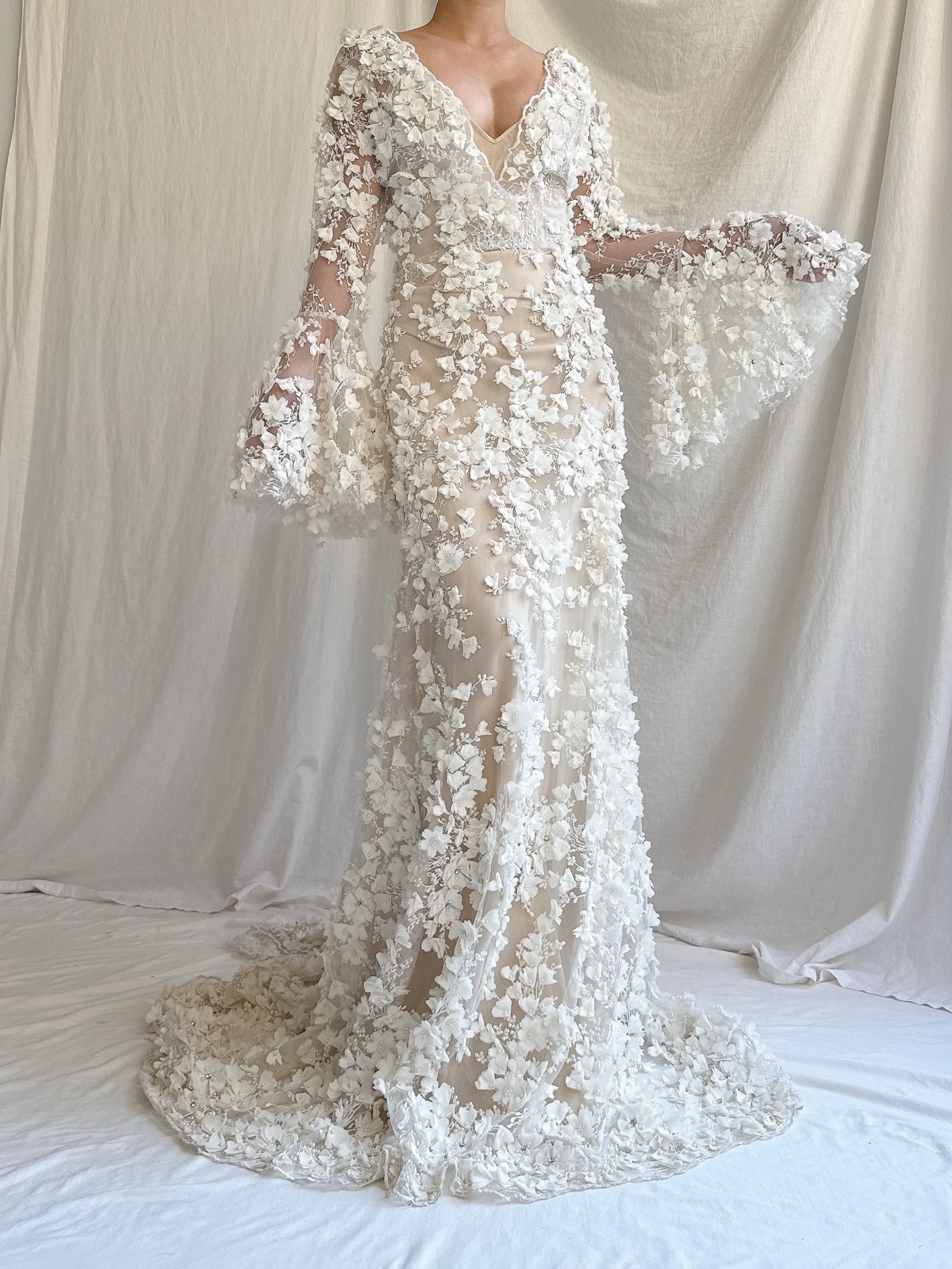 Gossamer Sample - Angel Sleeve Dress - S/6