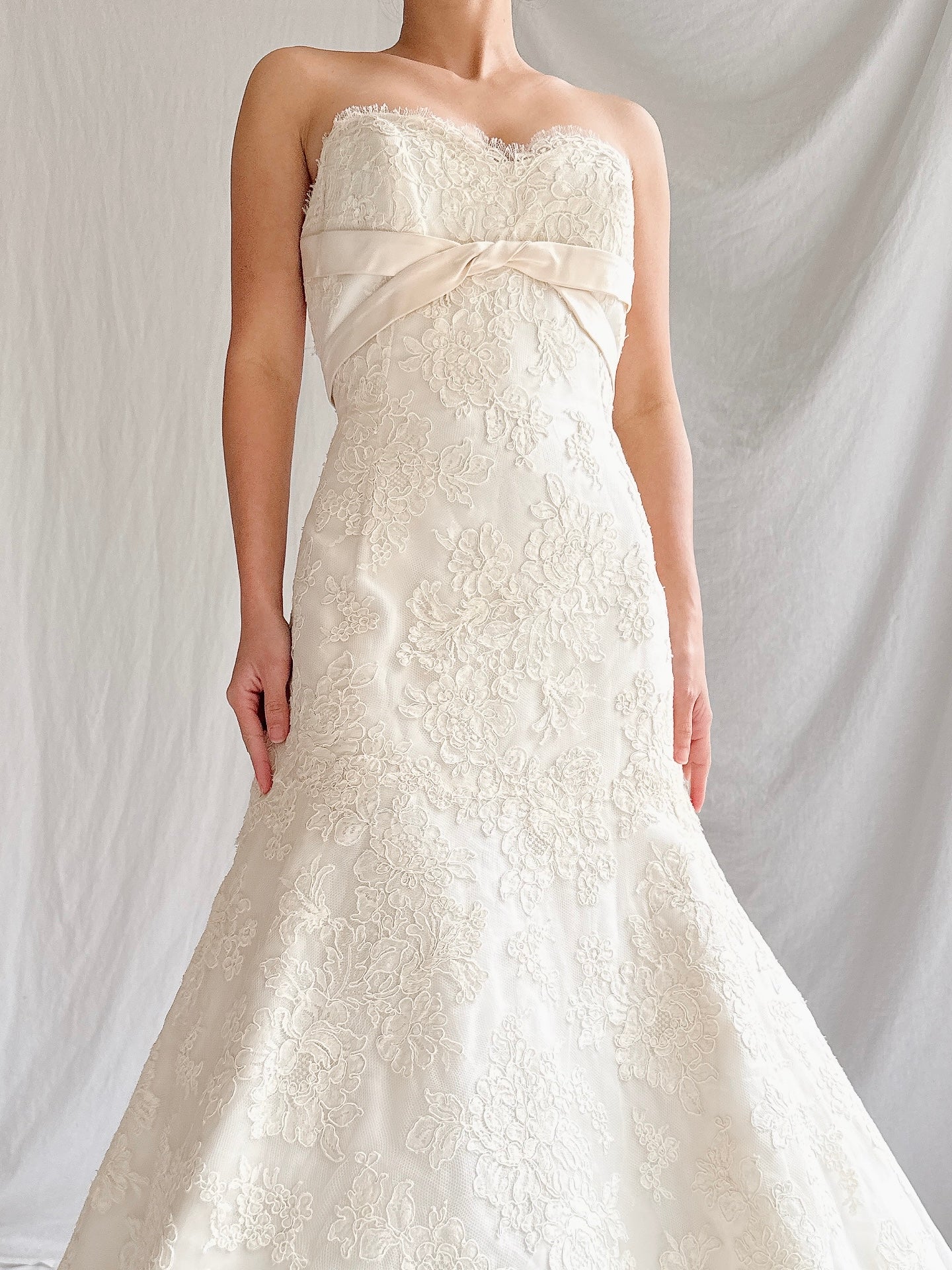 “RESERVED” Vintage Liancarlo Couture Alencon Lace & Silk Organza Gown - S/M 6