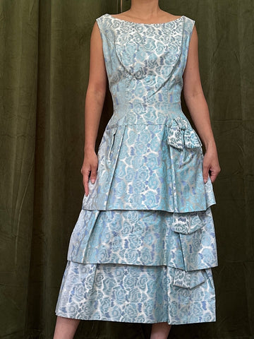 1960 Jacquard Dropped Waist Dress - XS/S