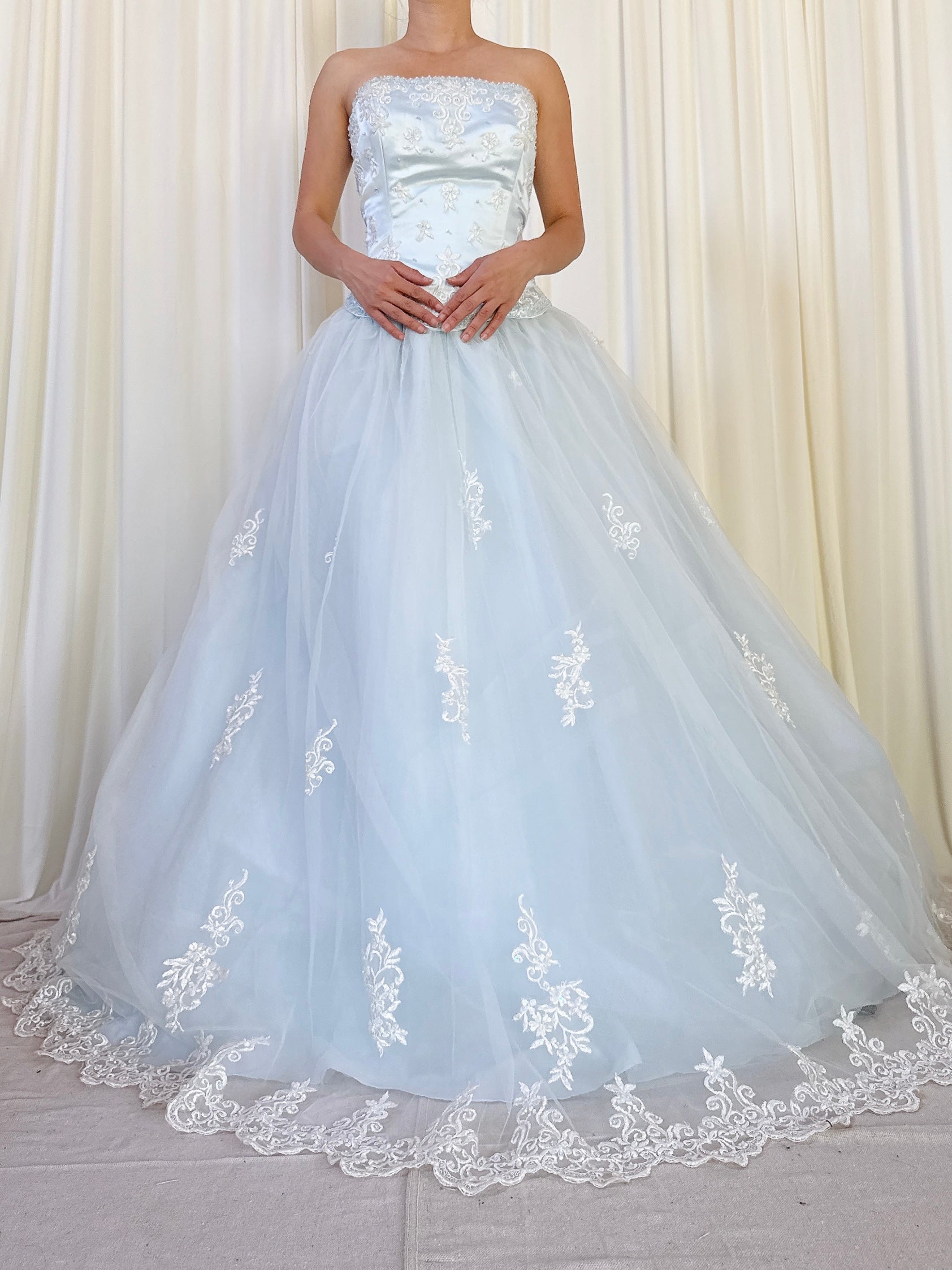 Vintage Alliage Paris Light Blue Tulle Dress - XS