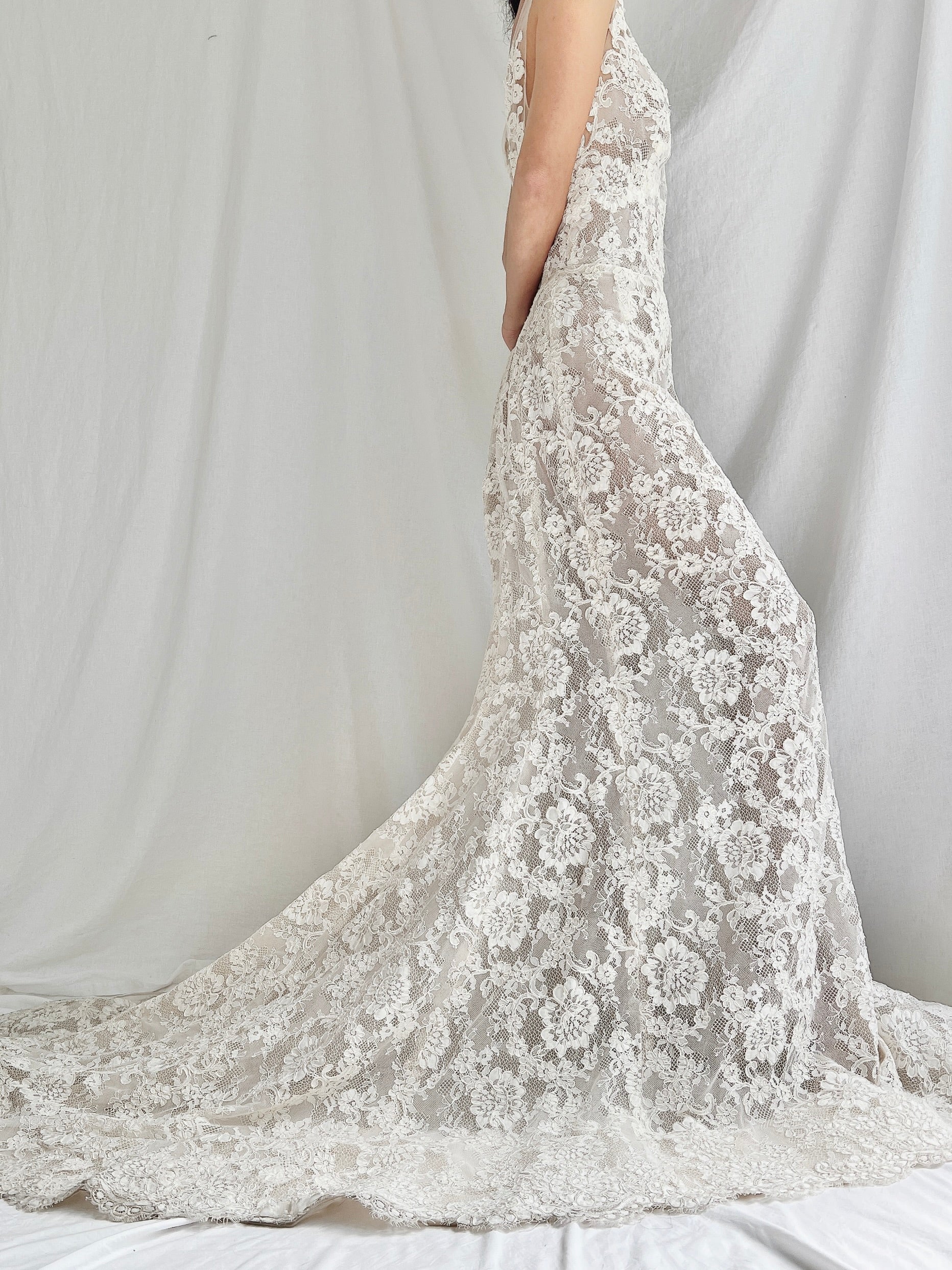 Liancarlo Couture Sheer Lace Gown - 6