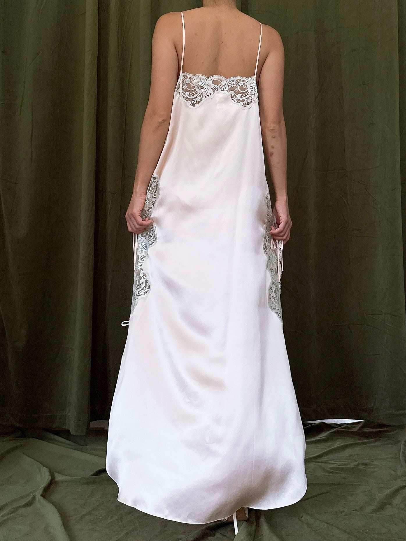 Vintage Silk Pink Slip - Size M