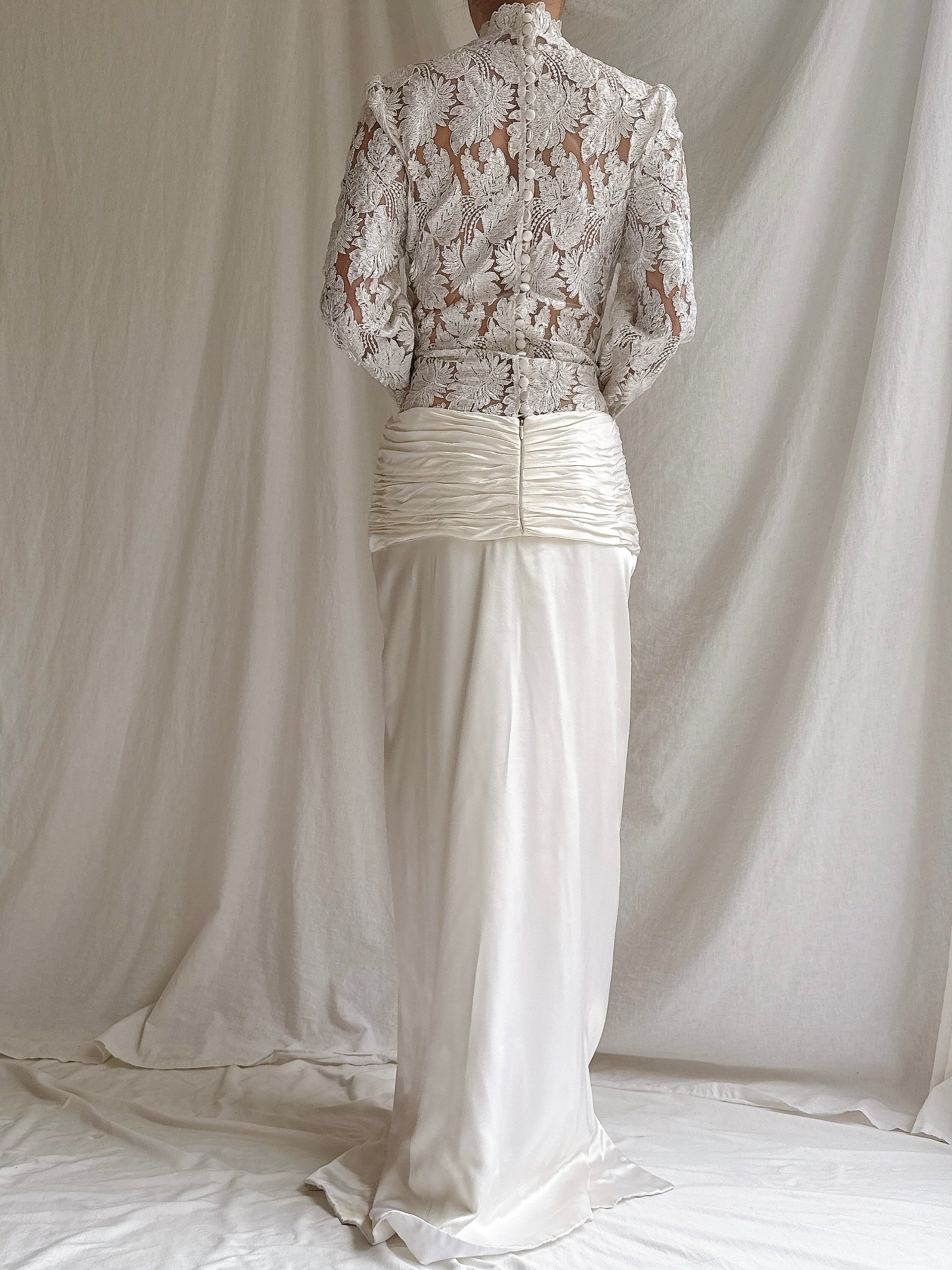 Vintage Baracci Couture Silk Dress - M/8