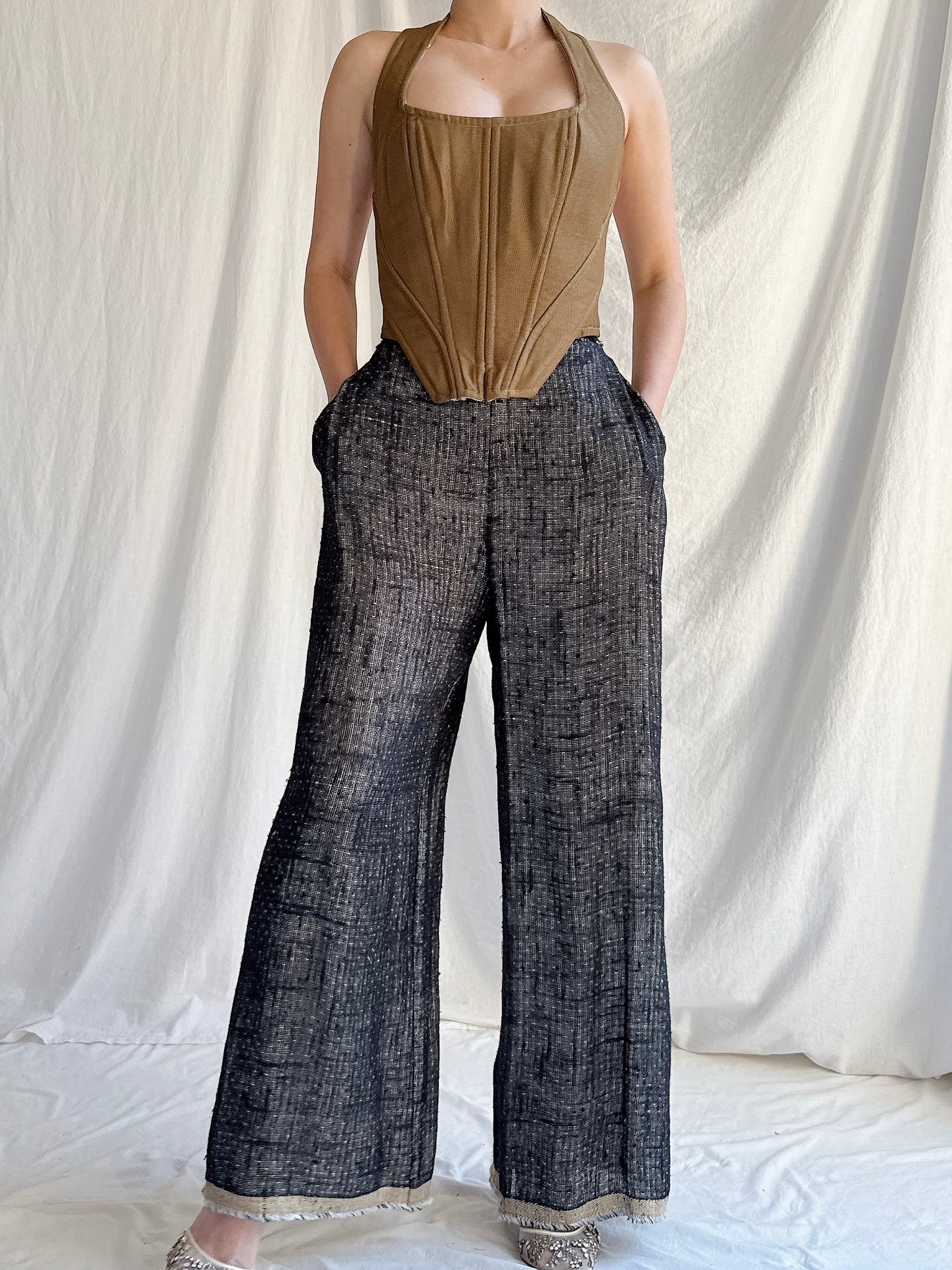 Vintage Hans de Foer Linen/Silk Trousers - EU 42