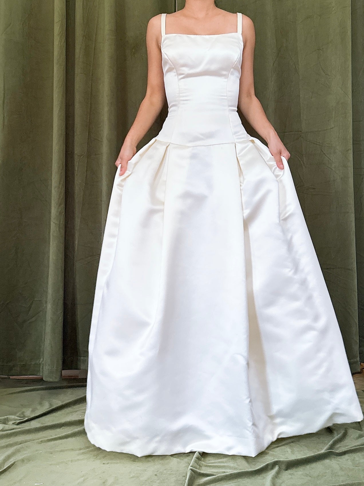 1990s Vera Wang Satin Dress - XS