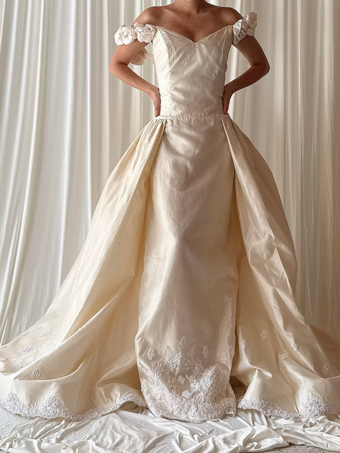 Vintage Jim Hjelm Rosette Dress - S