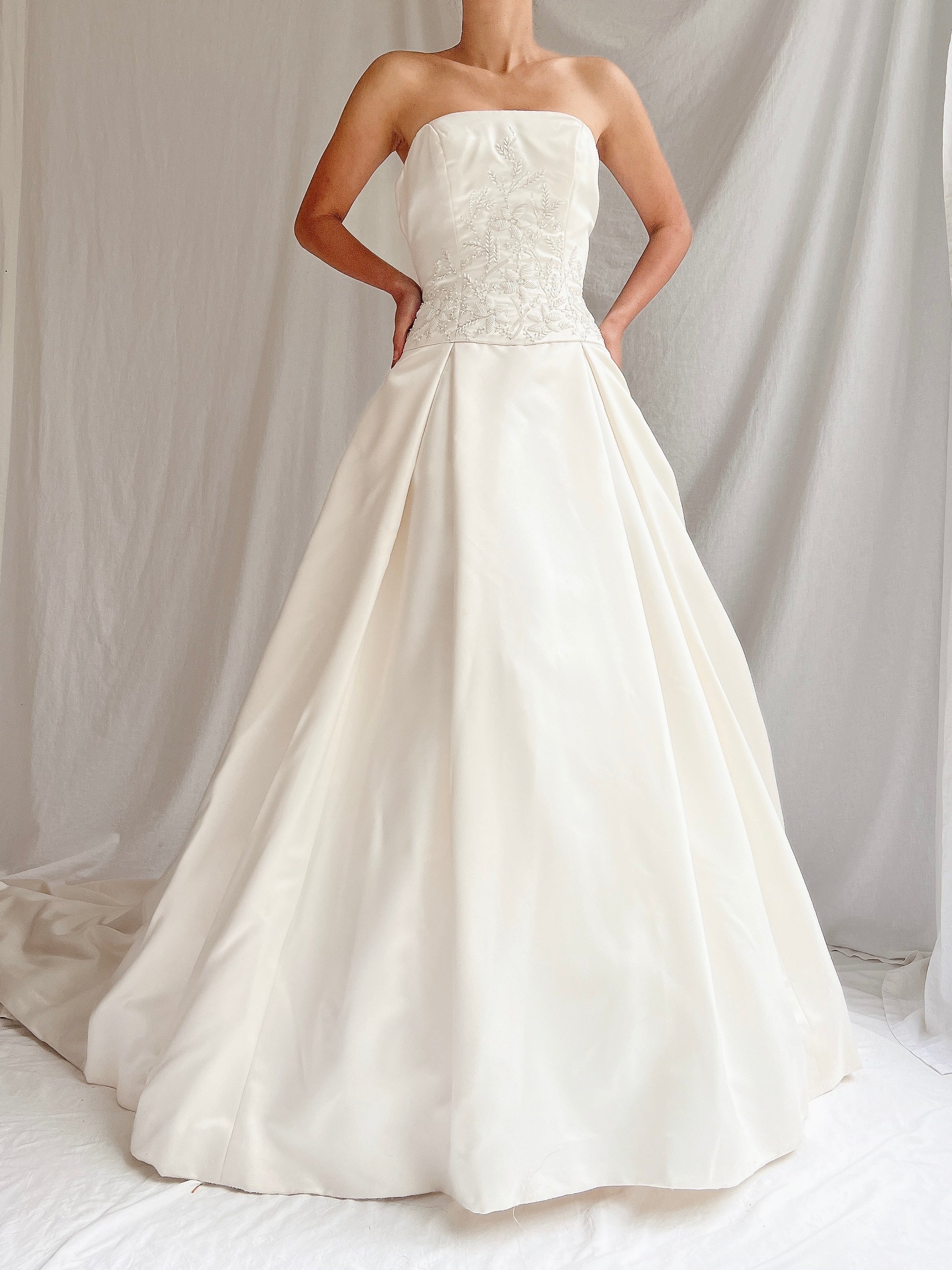 Vintage St. Pucci Satin Dropped Waist Gown - S/4/6