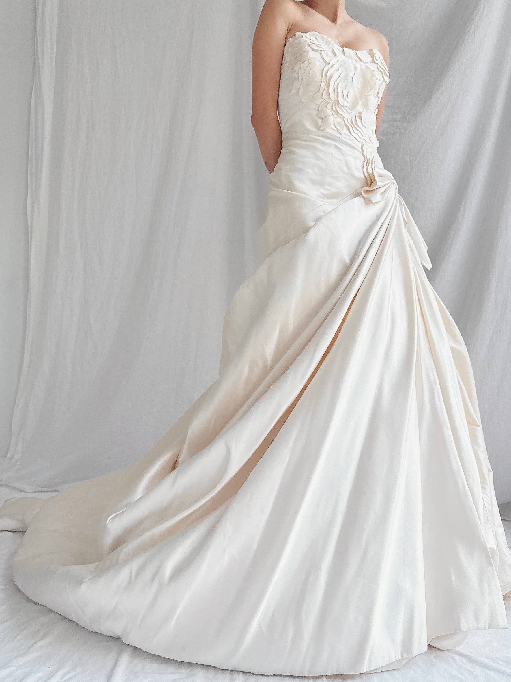 Vintage Ulla Maija Silk Draped Gown - S/6