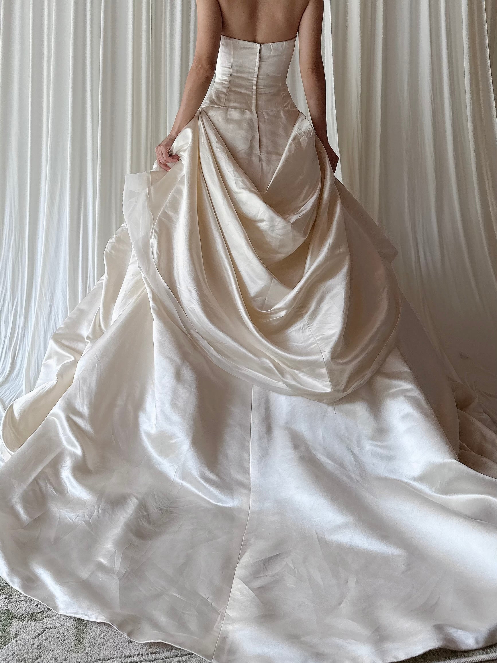 Vintage Anne Barge Silk Draped Gown - S/4