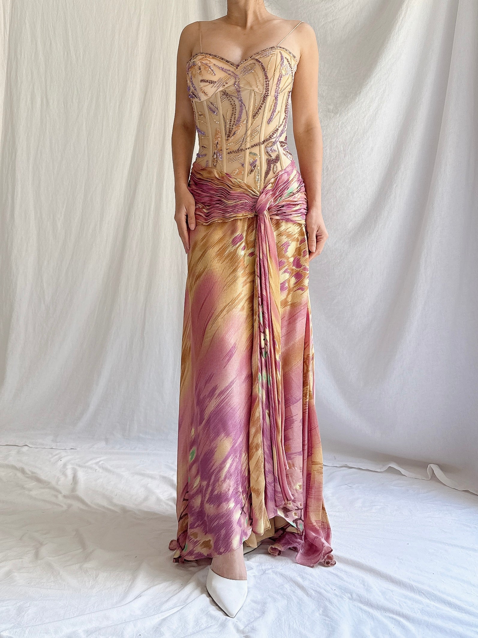 Vintage Abstract Bustier Dress - S/M 6