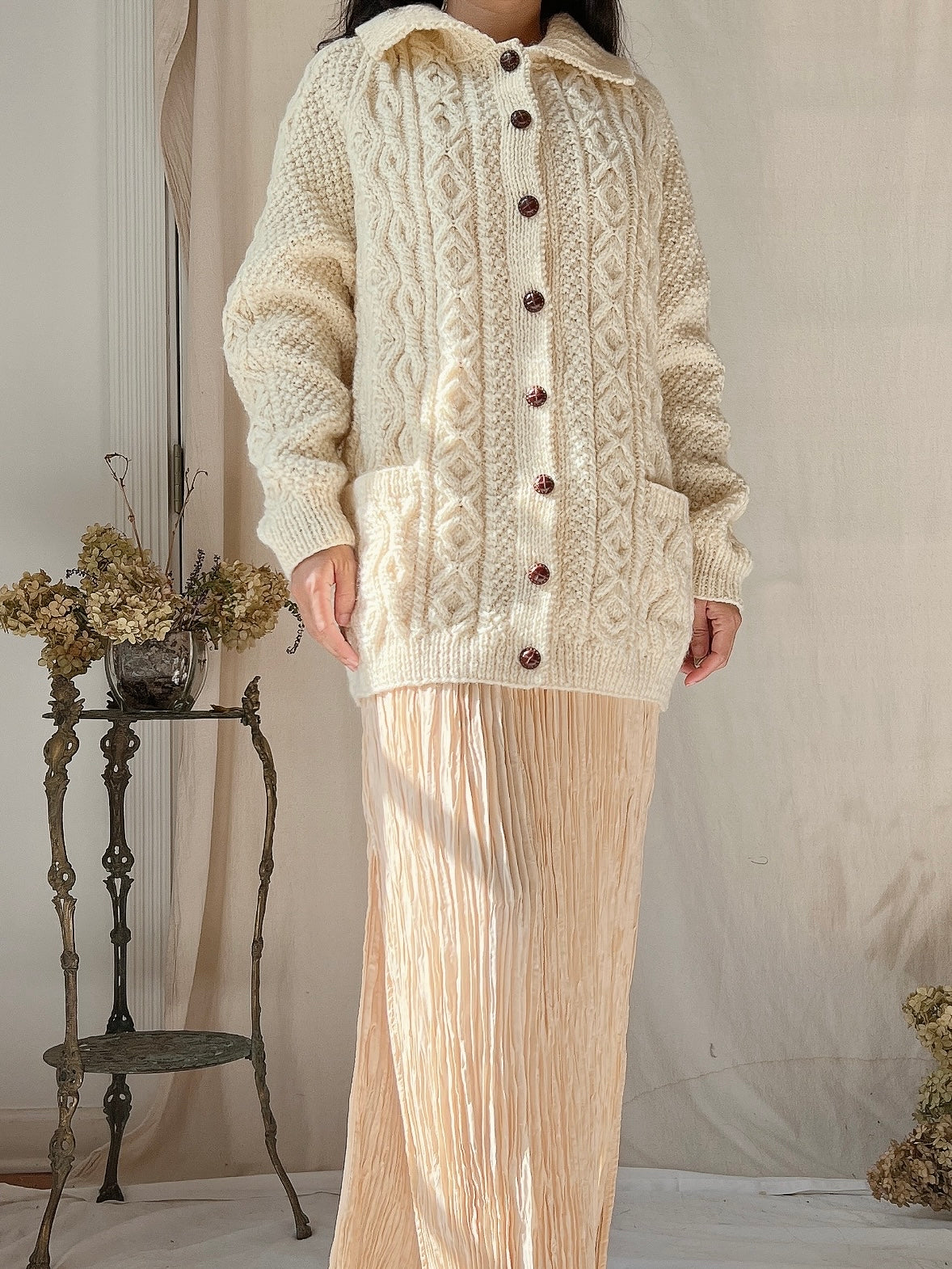 Vintage Irish Wool Cardigan - M/L