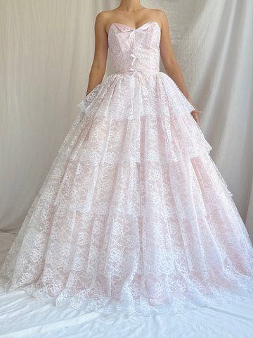 1980s Pink Sweetheart Dress - XS