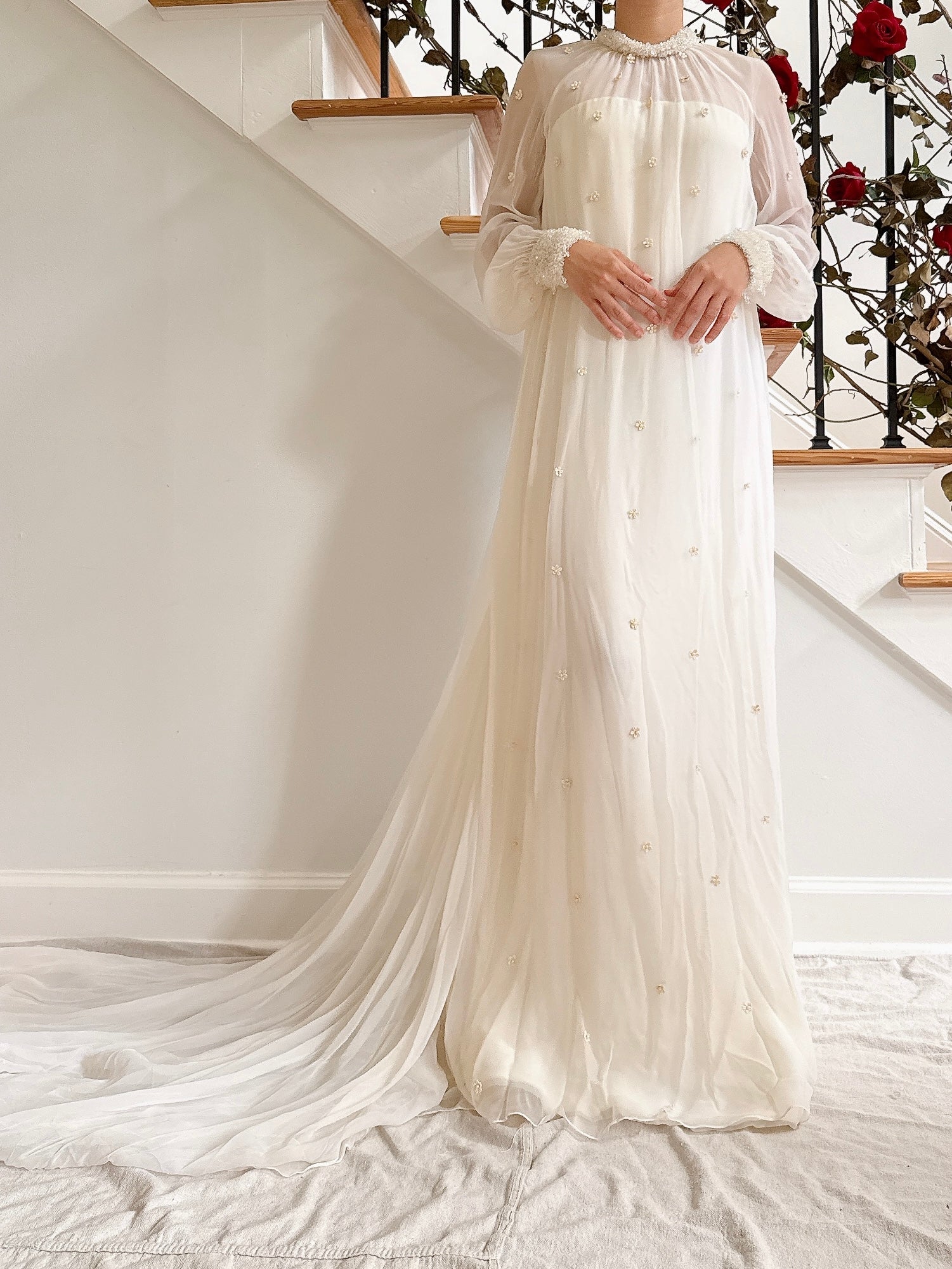 1960s Chiffon Gown - S