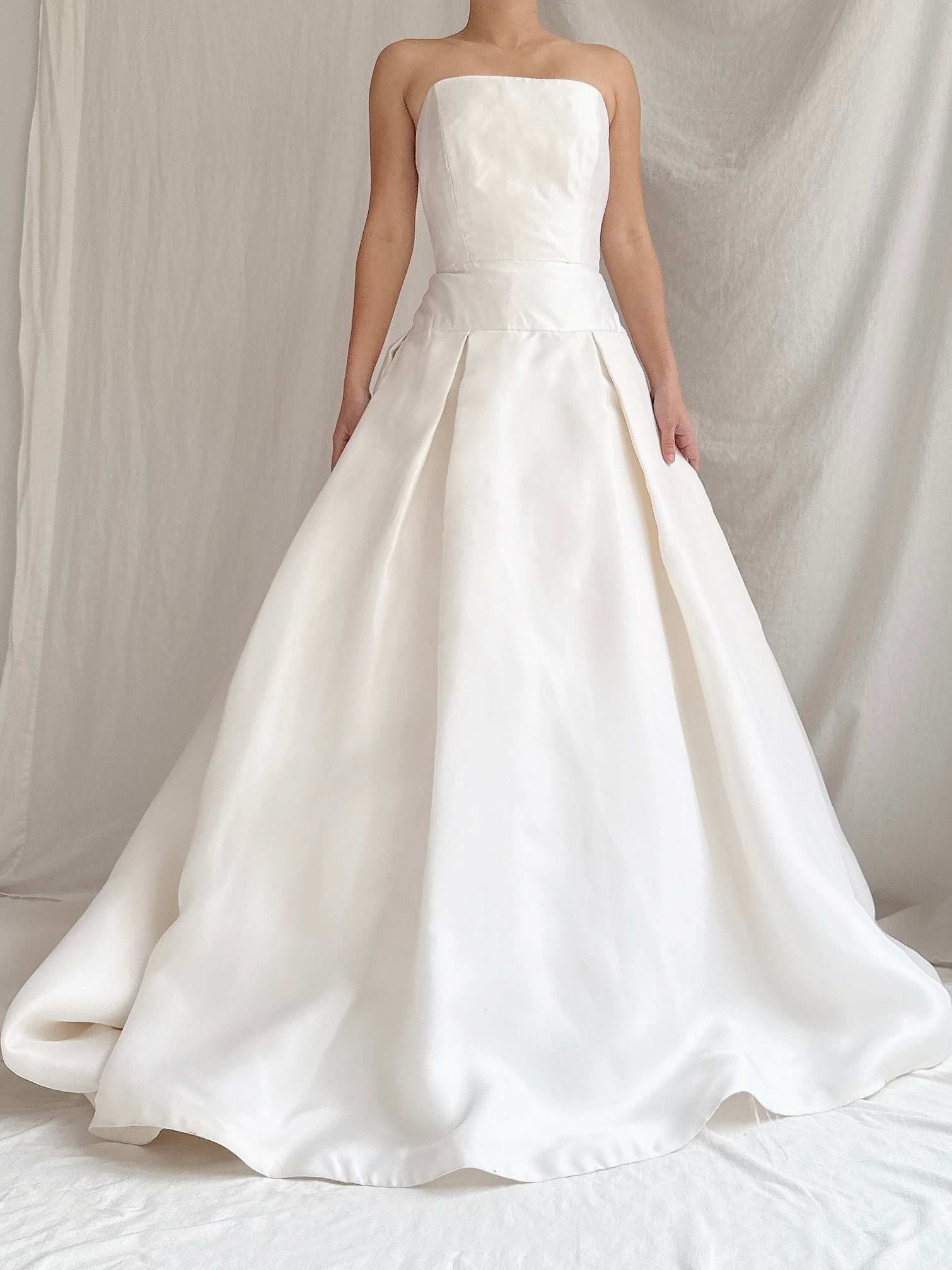 1990s Lazaro Mikado Silk Gown - S/6