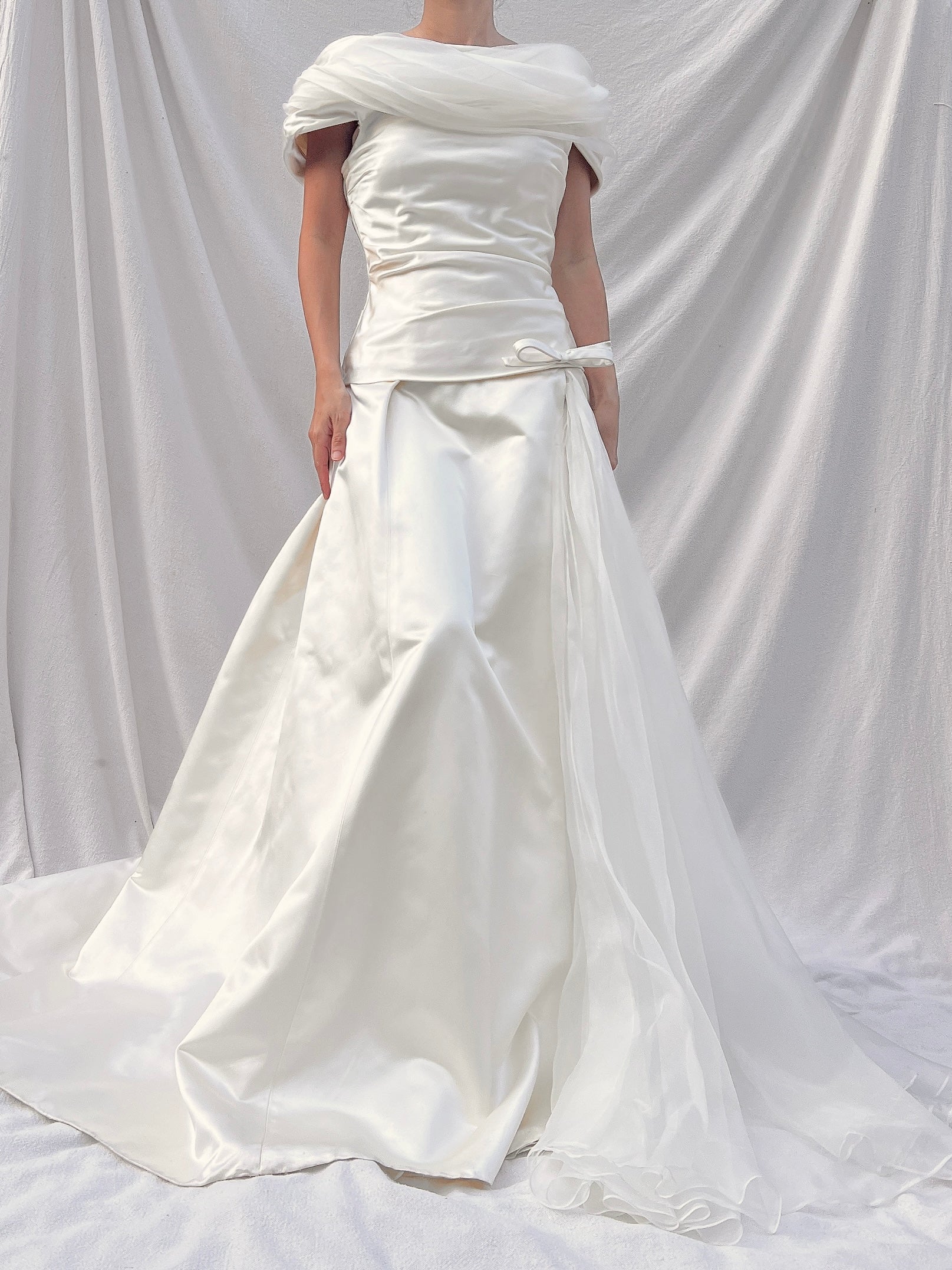 “RESERVED” Vintage Le Spose di Gio Silk Shawl Gown - S/6